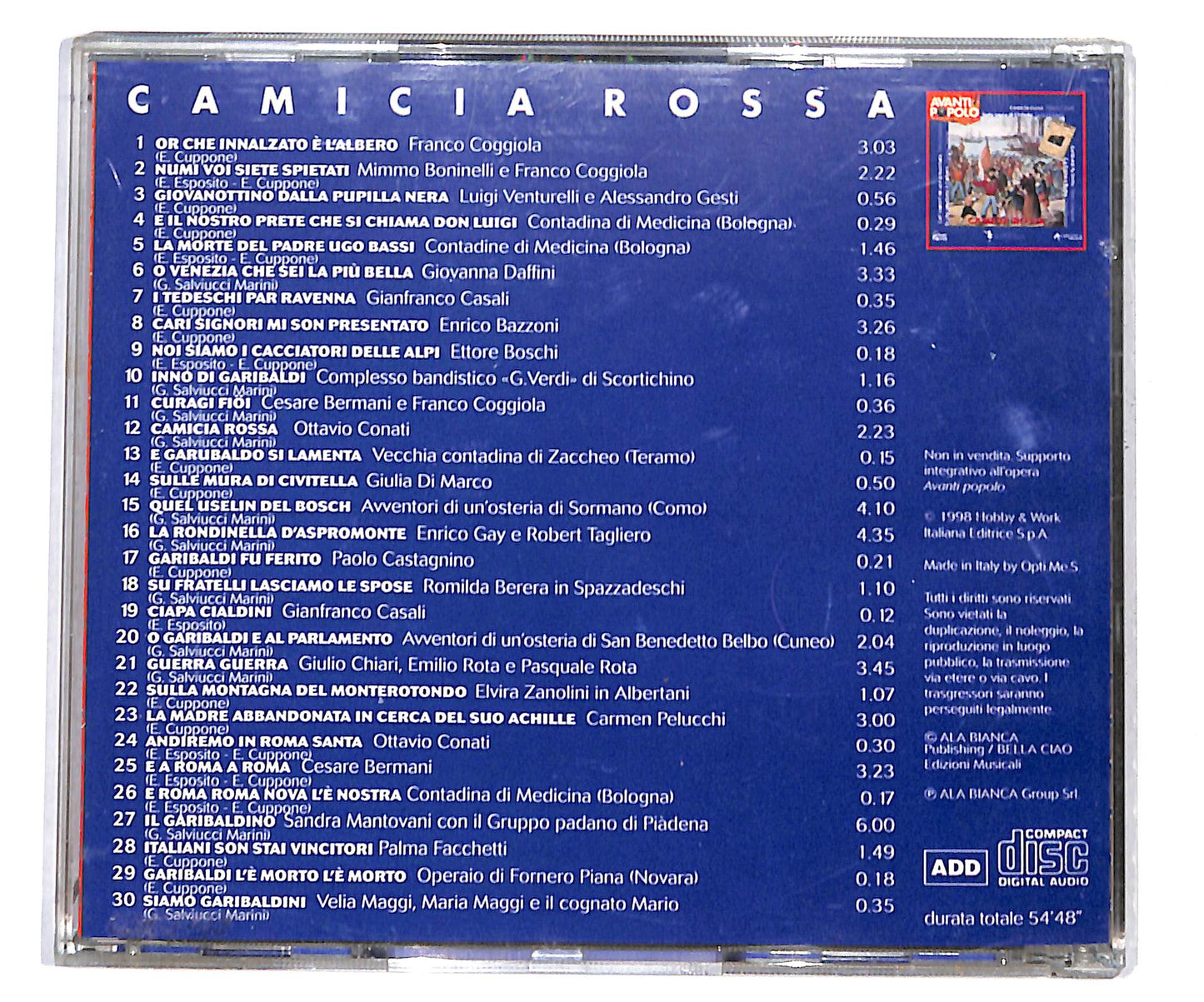 EBOND Various - Avanti Popolo - Camicia Rossa CD CD133712