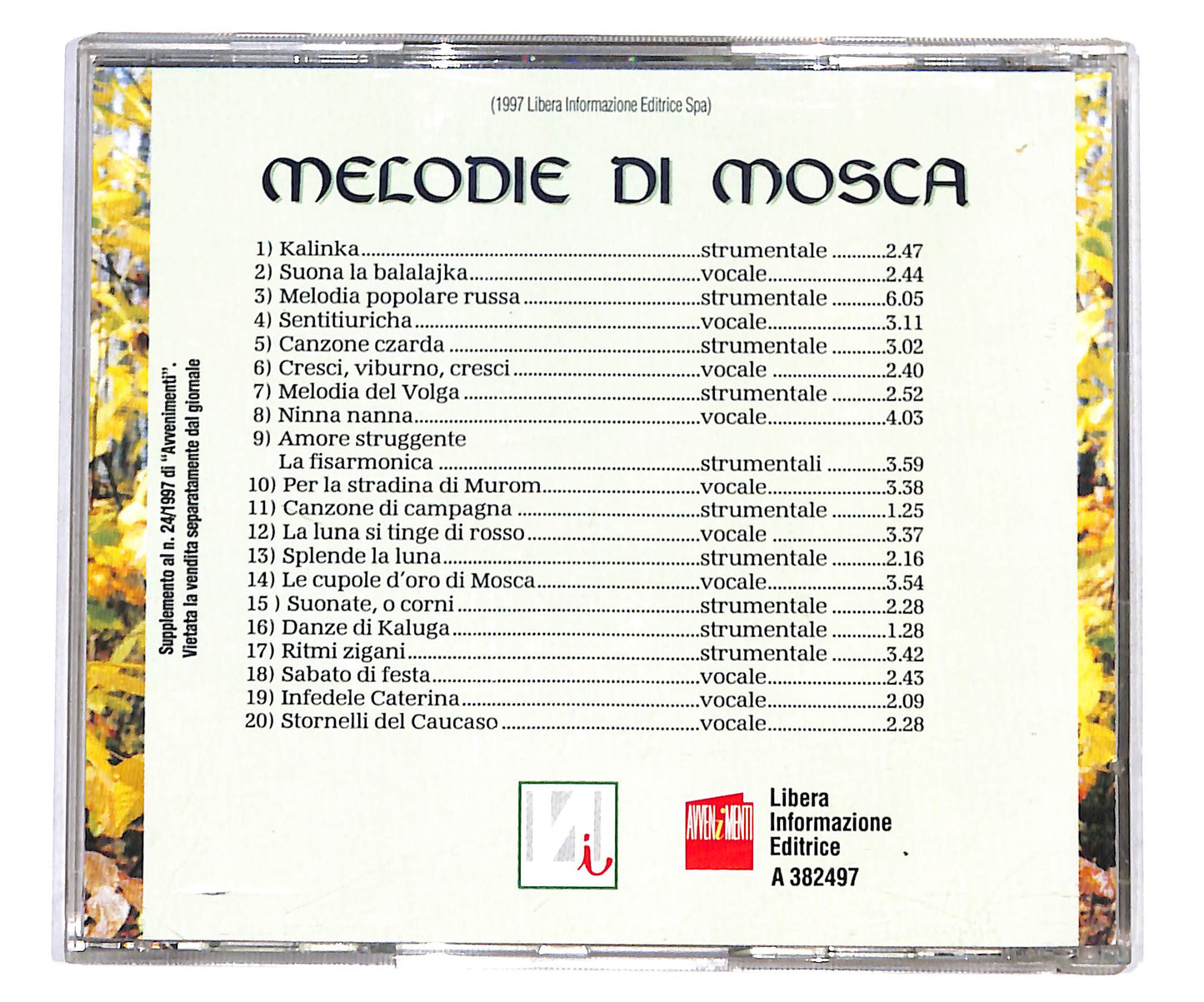 EBOND Various - Melodie Di Mosca - Balli E Canzoni Popolari Russe CD CD133725