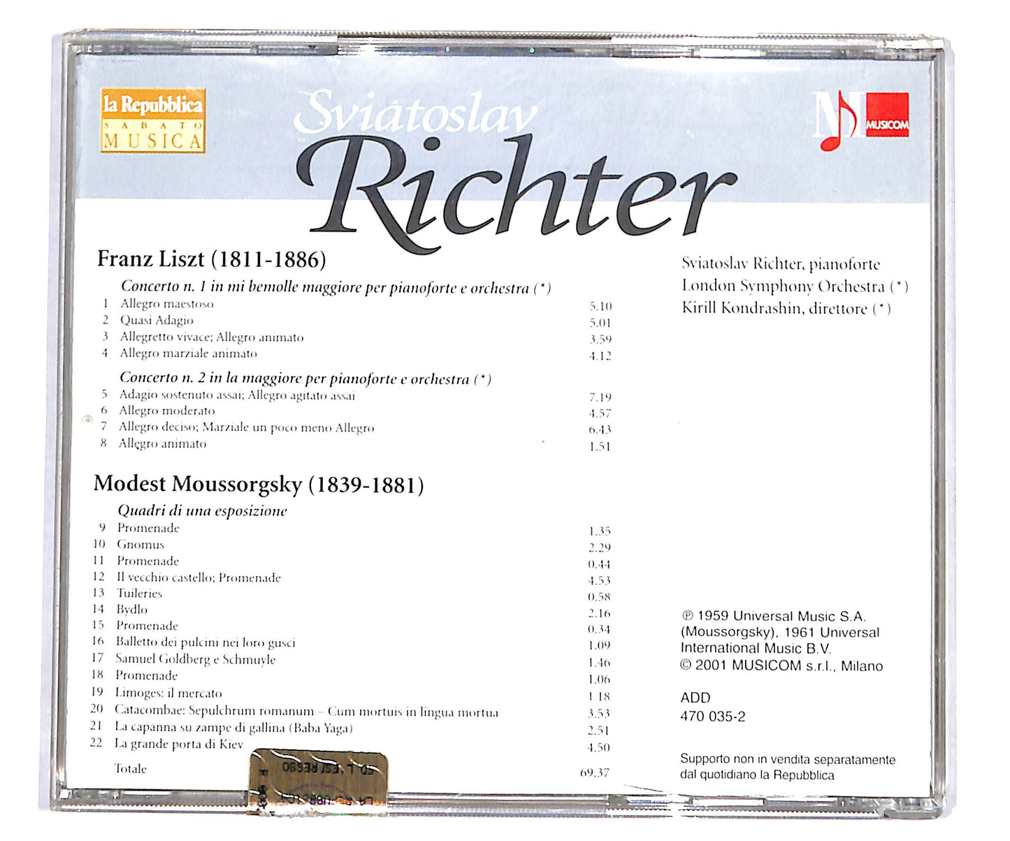 EBOND Sviatoslav Richter - Liszt - Moussorgsky CD CD133737