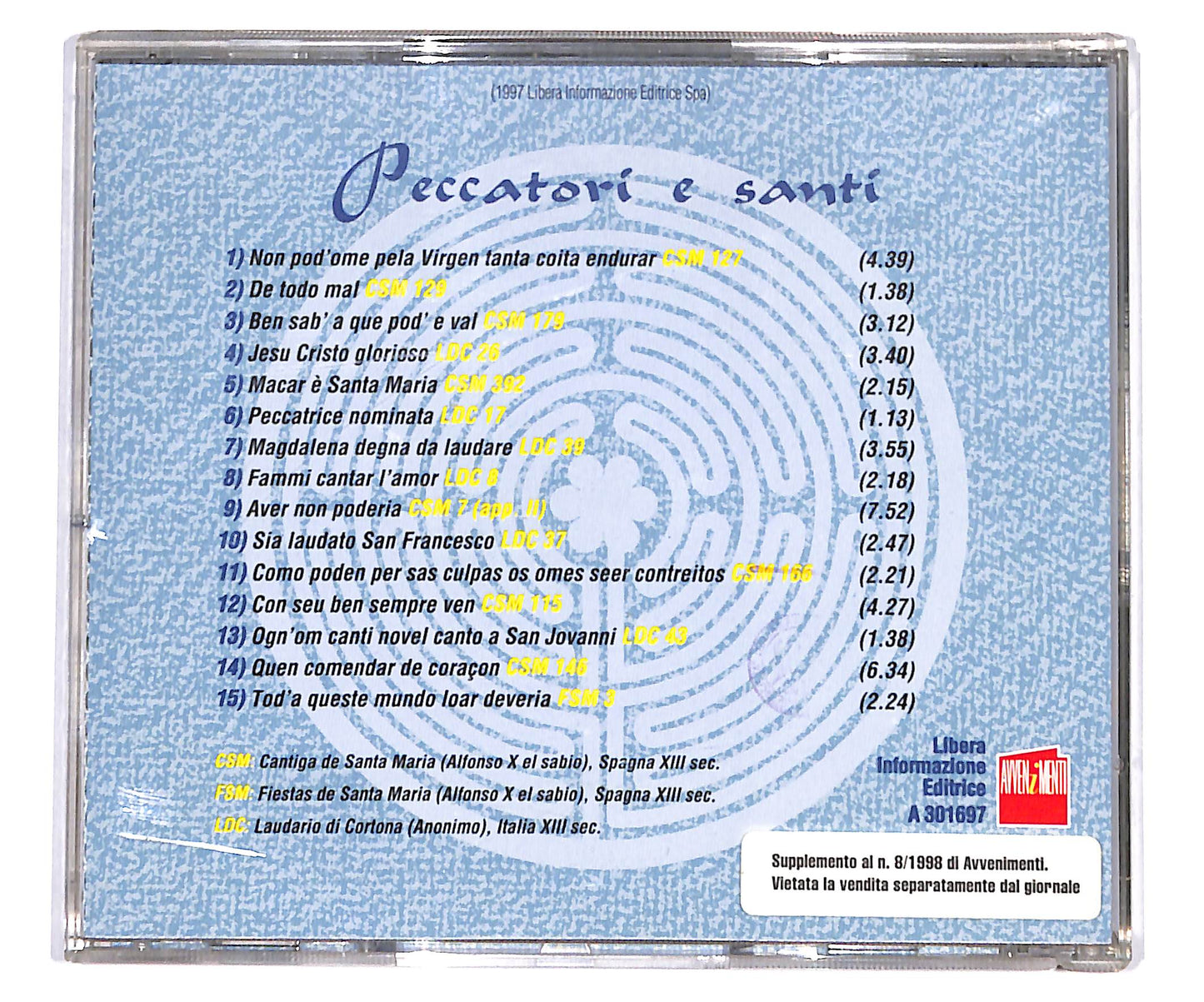 EBOND Various - Peccatori e Santi CD CD133759