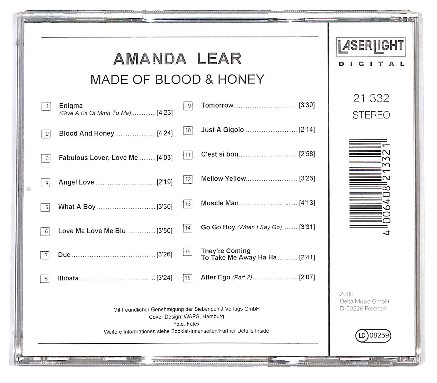 EBOND Amanda Lear - Made Of Blood & Honey CD CD133834