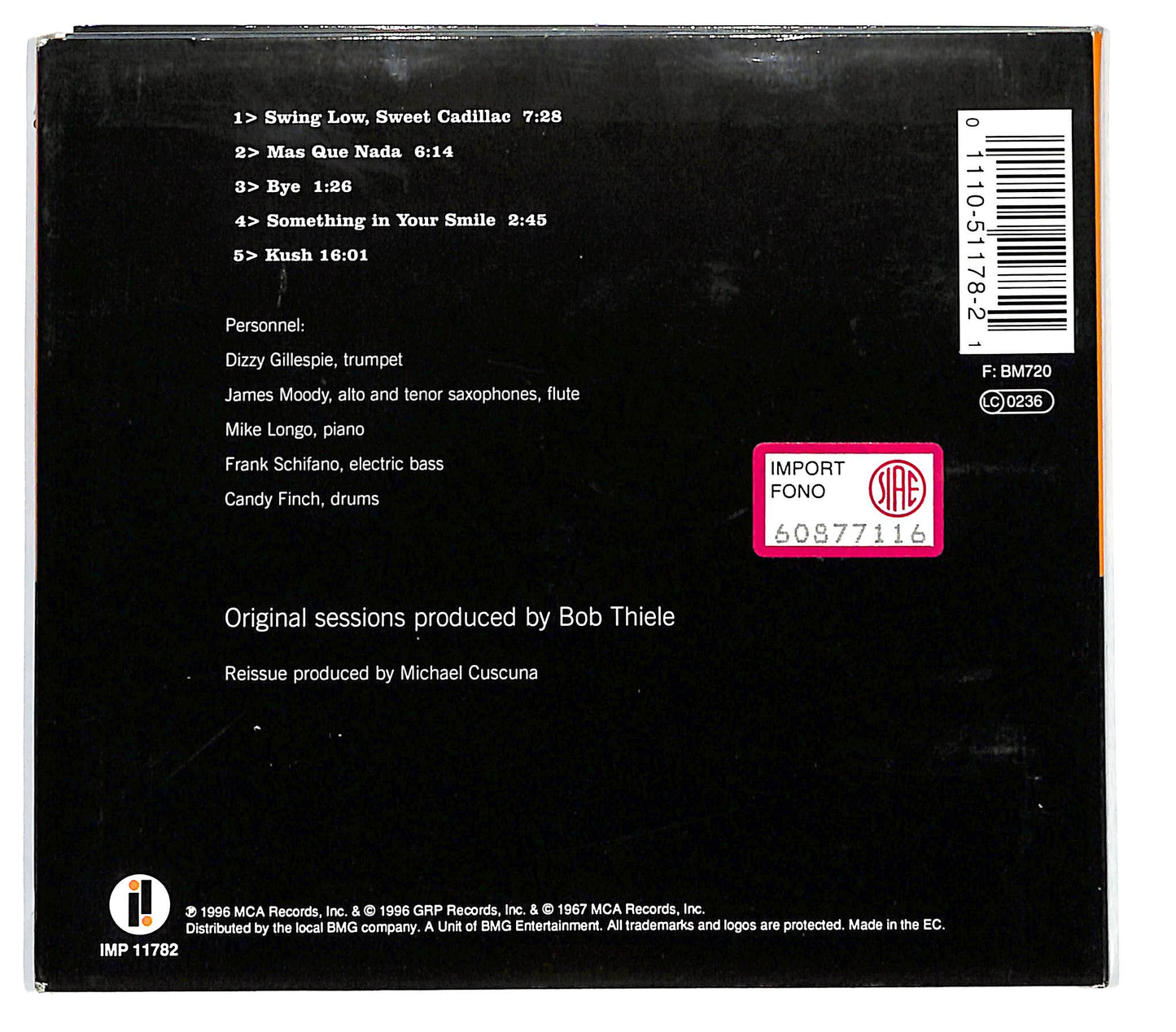 EBOND Dizzy Gillespie - Swing Low, Sweet Cadillac CD CD133854