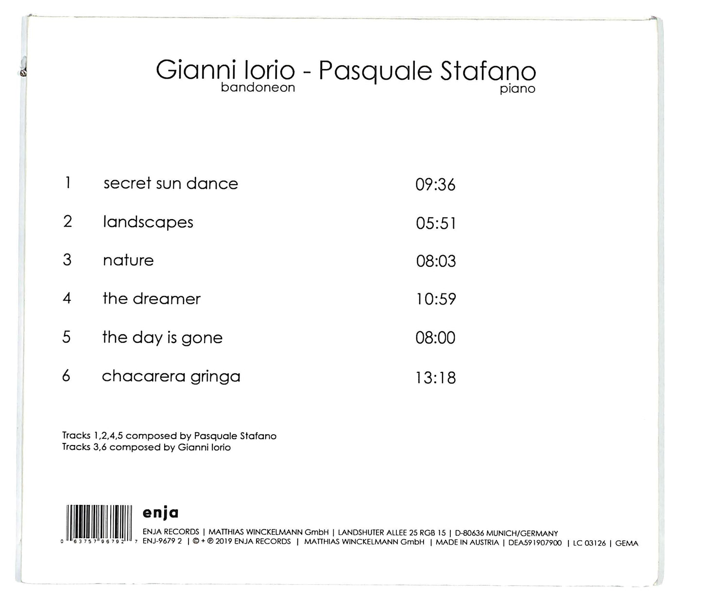 EBOND Gianni Iorio , Pasquale Stafano - Mediterranean Tales DIGIPACK CD CD133866