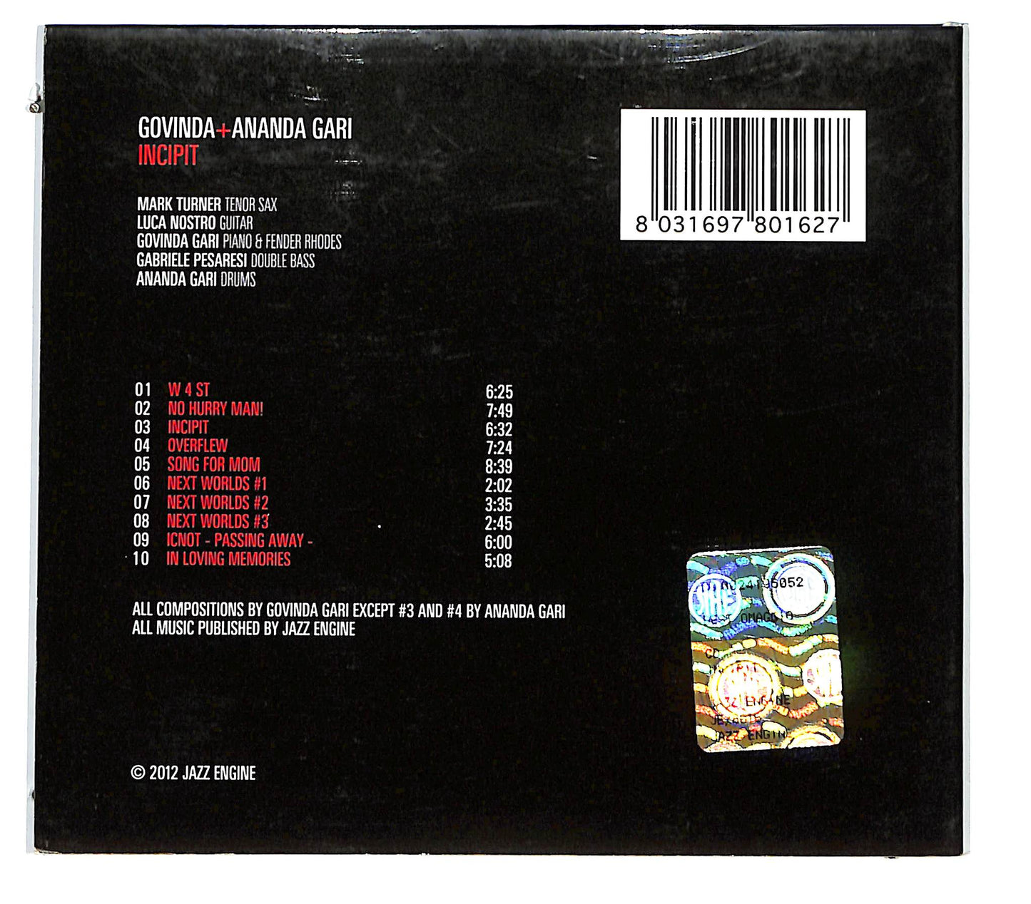 EBOND Govinda + Ananda Gari - Incipit CD CD133870