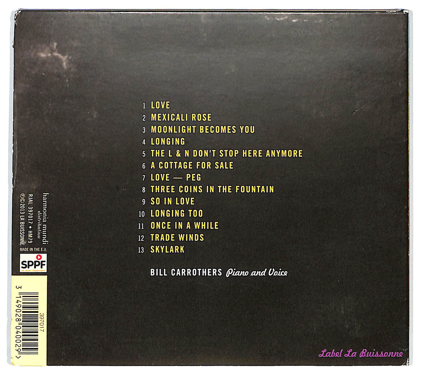 EBOND Bill Carrothers - Love And Longing CD CD133871