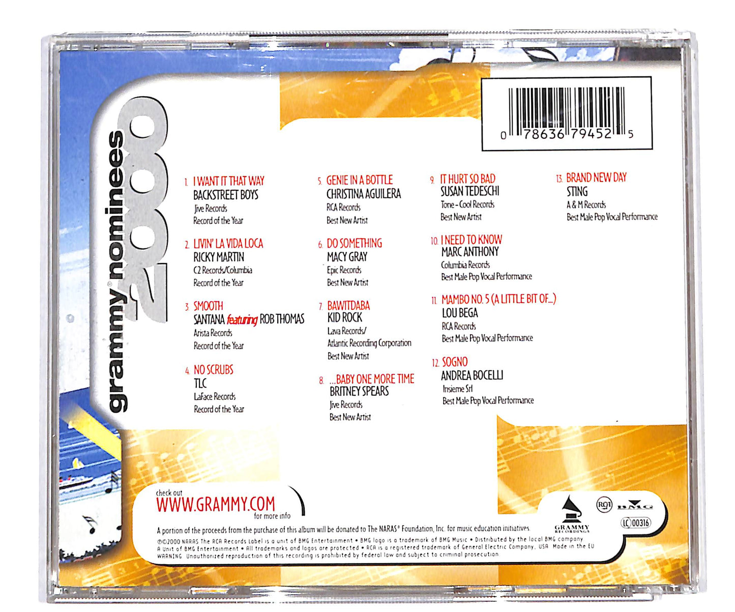 EBOND Various - 2000 Grammy Nominees CD CD134214