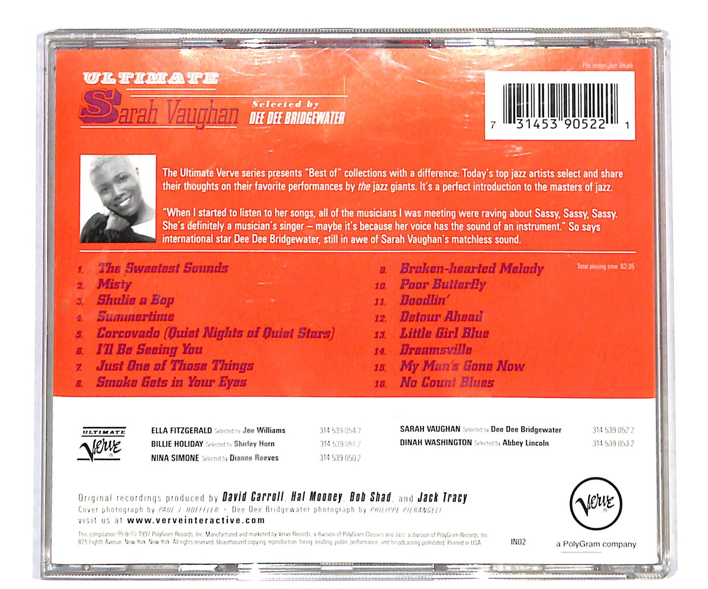 EBOND Sarah Vaughan - Ultimate Sarah Vaughan CD CD134233