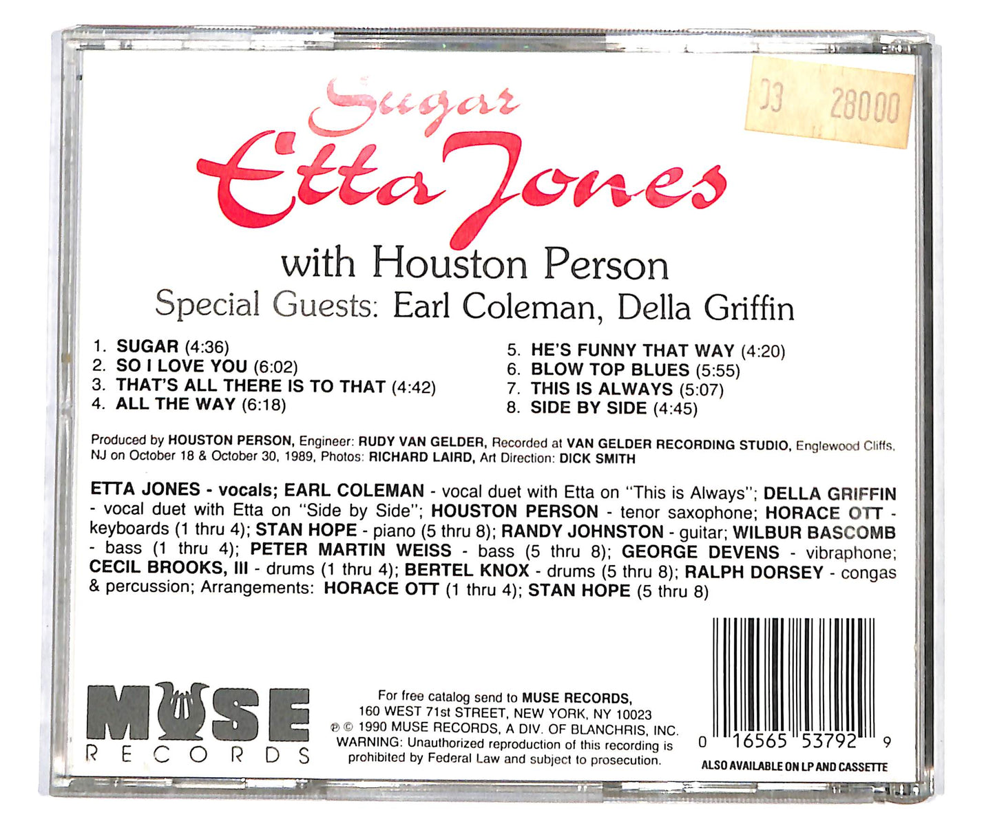 EBOND Etta Jones - Sugar CD CD134348
