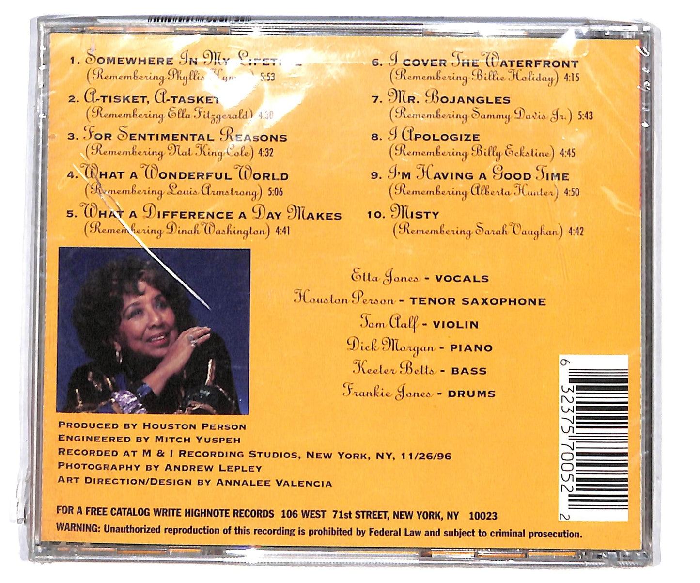 EBOND Etta Jones - the melody lingers on CD CD134353