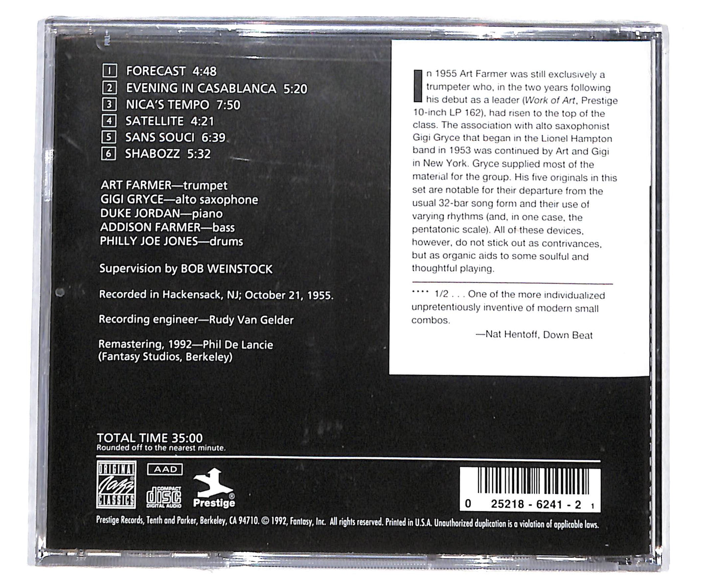 EBOND Art Farmer Quintet Featuring Gigi Gryc CD CD134462