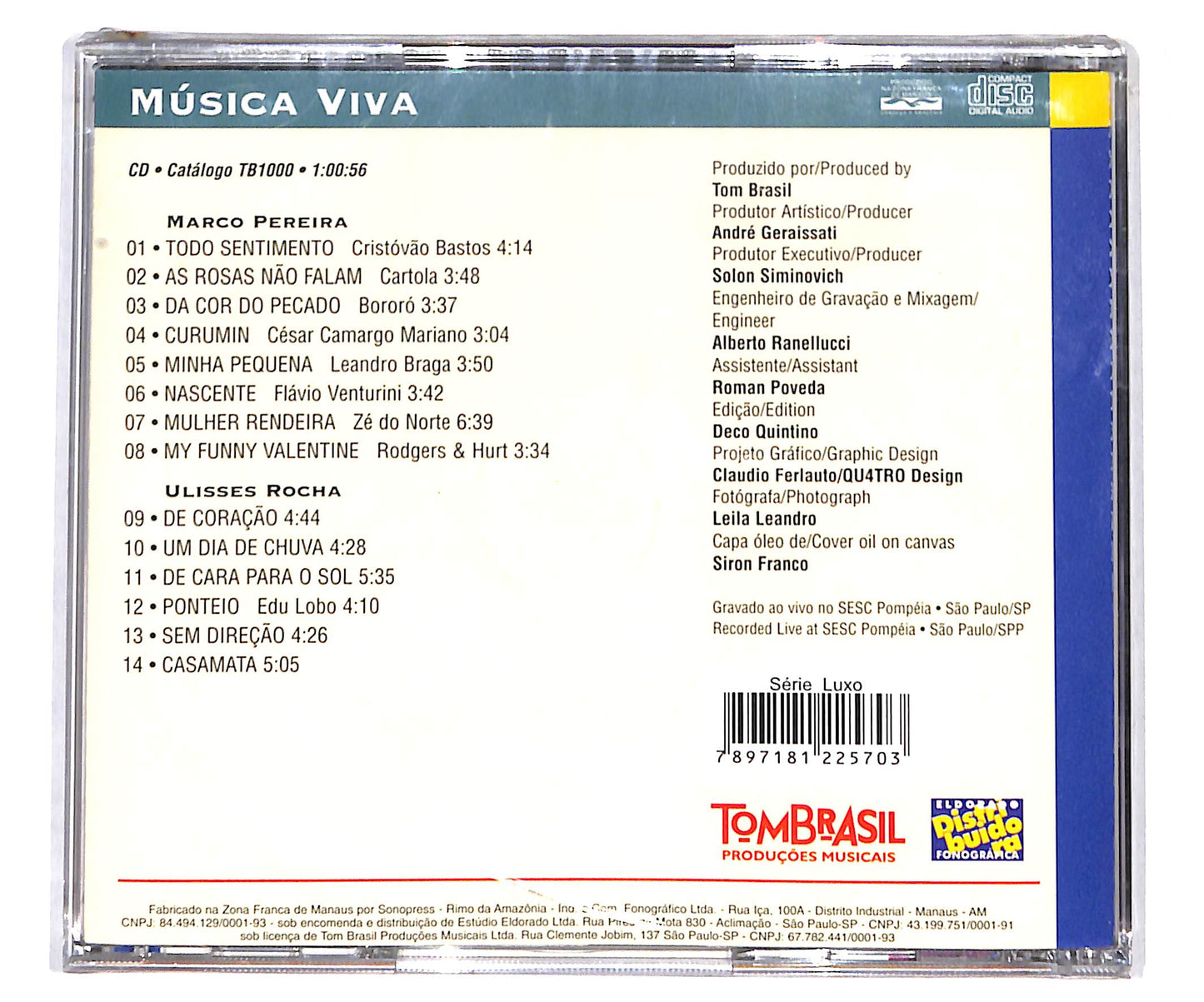 EBOND Marco Pereira Ulisses Rocha - Brasil Musical CD CD134721