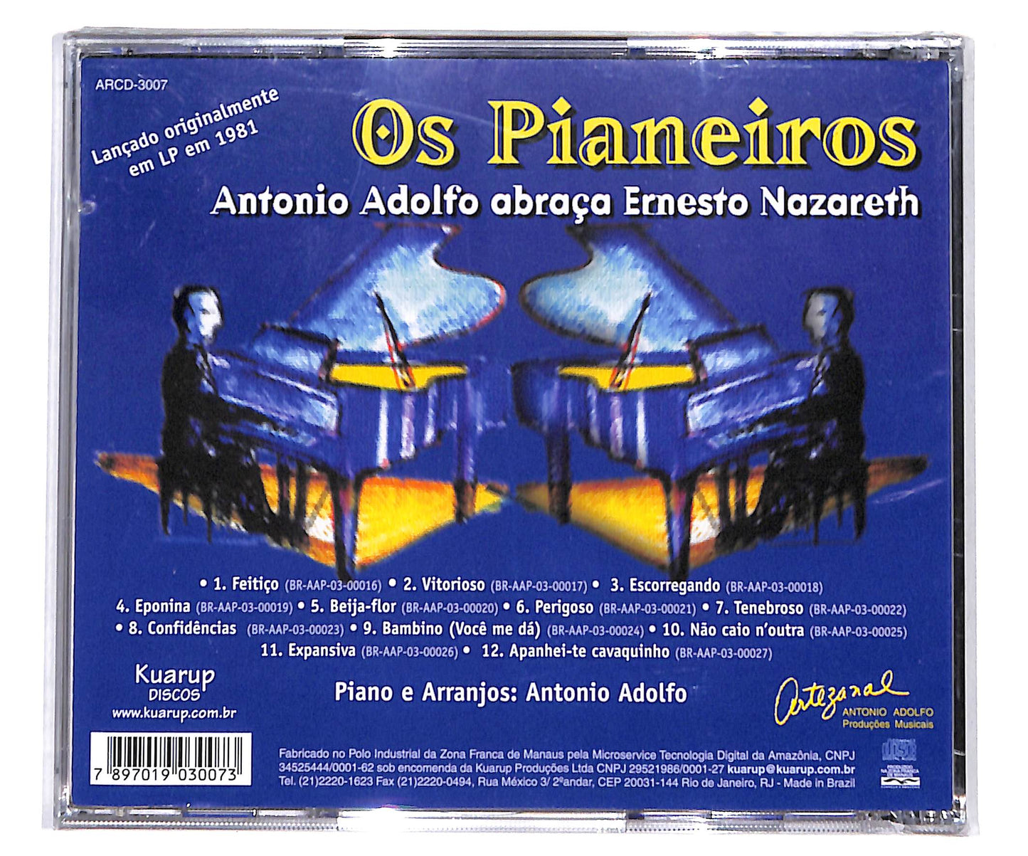 EBOND Antonio Adolfo Abraca Ernesto Nazareth - Os Pianeiros CD CD134722