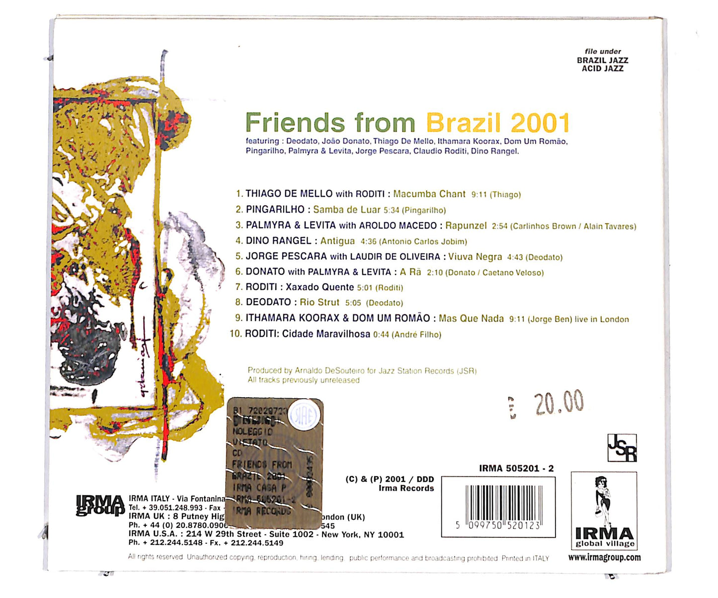 EBOND JSR All Stars - Friends From Brazil 2001 DIGIPACK CD CD134747