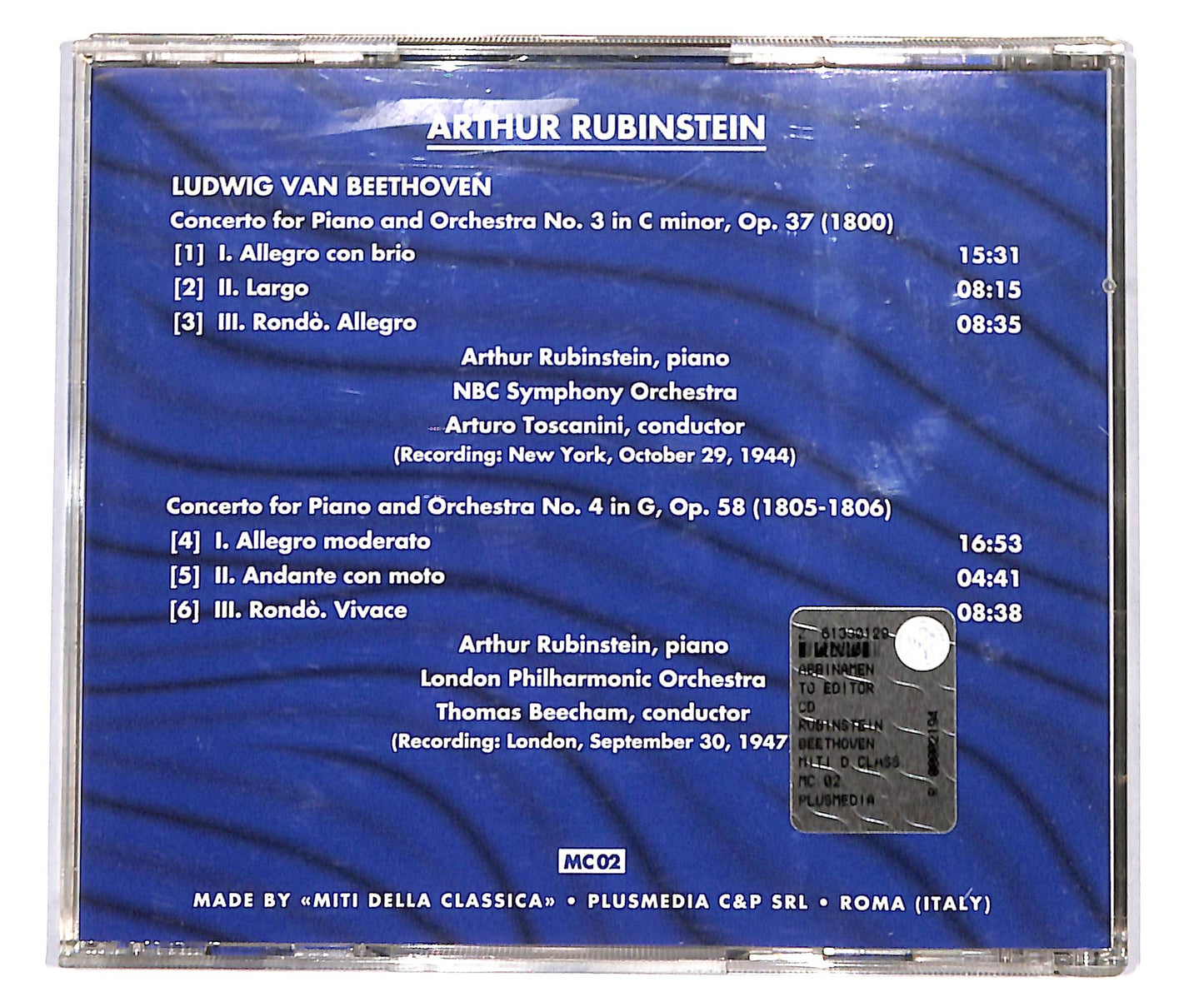 EBOND Arthur Rubinstein - L.V. Beethoven CD CD134844