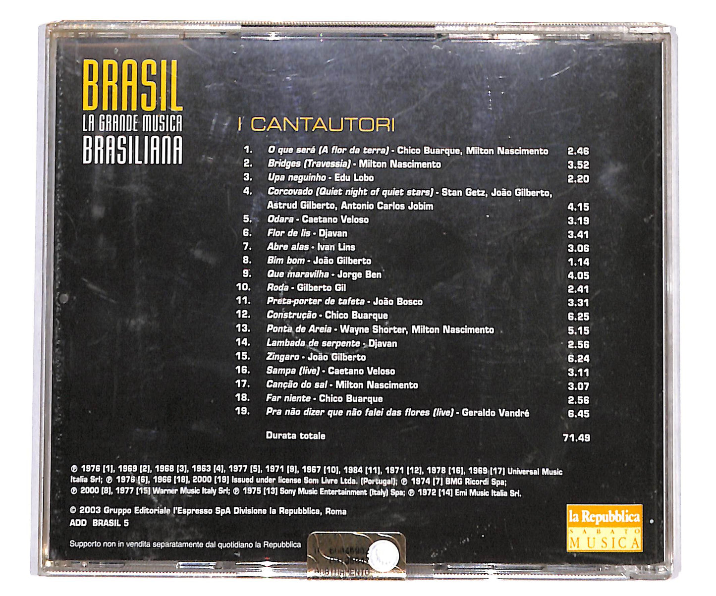 EBOND Various - Brasil - 5 I Cantautori CD CD134849