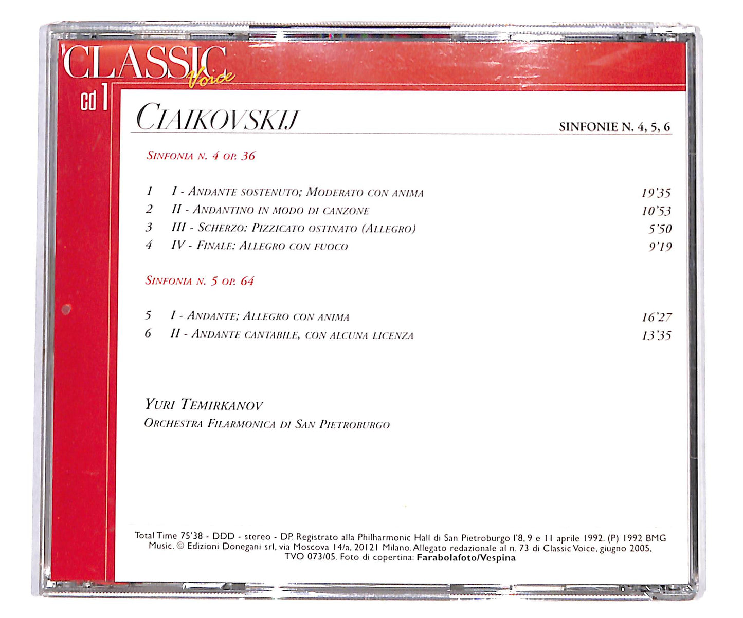 EBOND Ciaikovskij - Sinfonie N. 4,5,6 CD CD134857