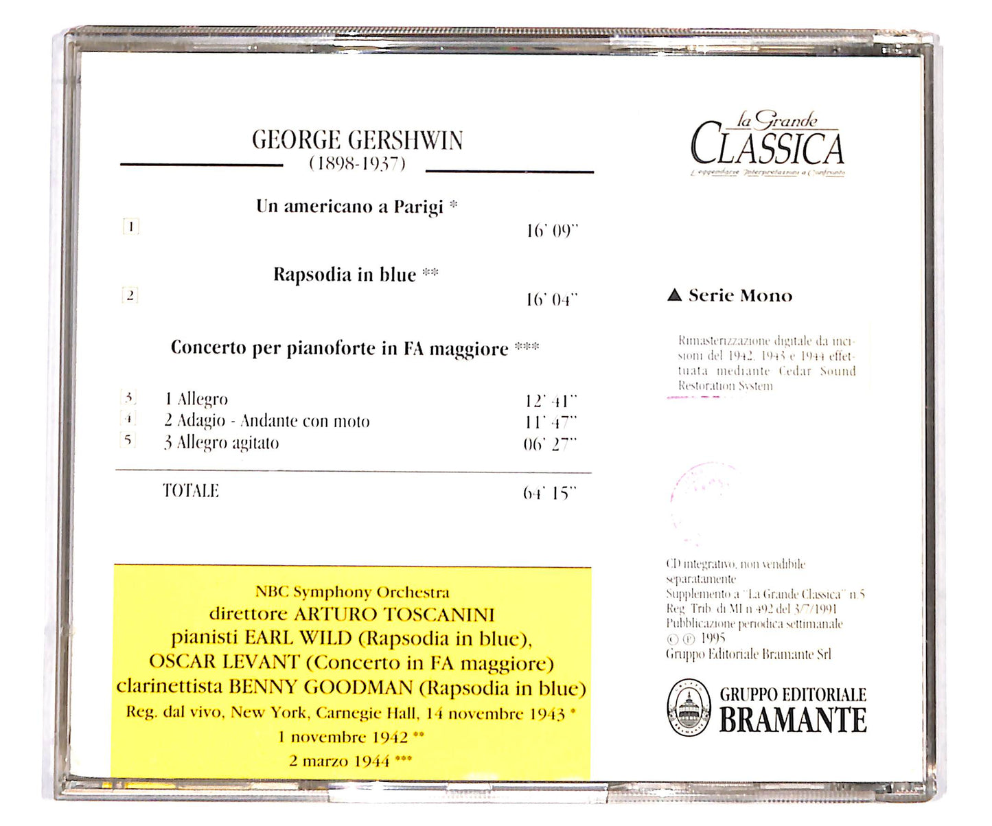 EBOND Gershwin - Un Americano A Parigi - Rapsodia In Blue CD CD134869