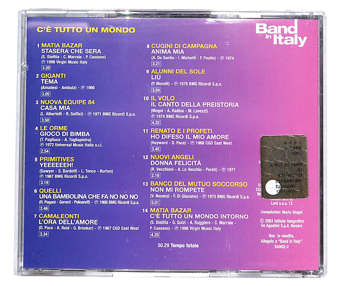 EBOND Various - C'E Tutto Un Mondo - Band in Italy CD CD135018