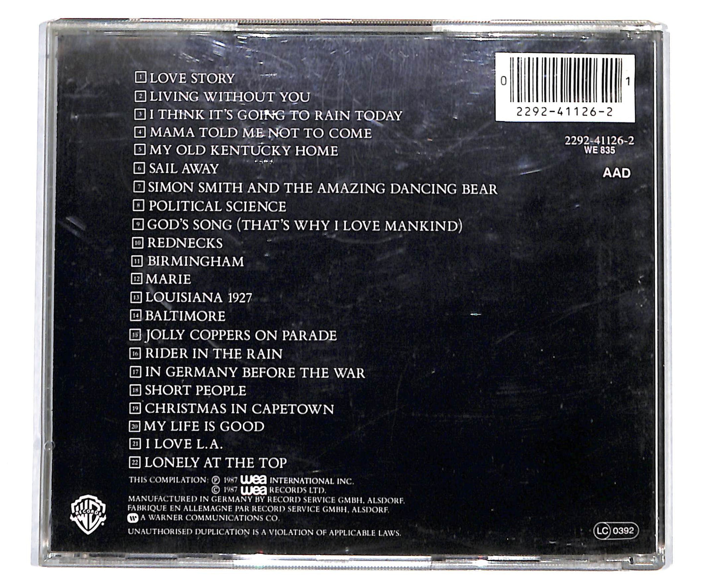 EBOND Randy Newman - Lonely At The Top (The Best Of Randy Newman) CD CD135025