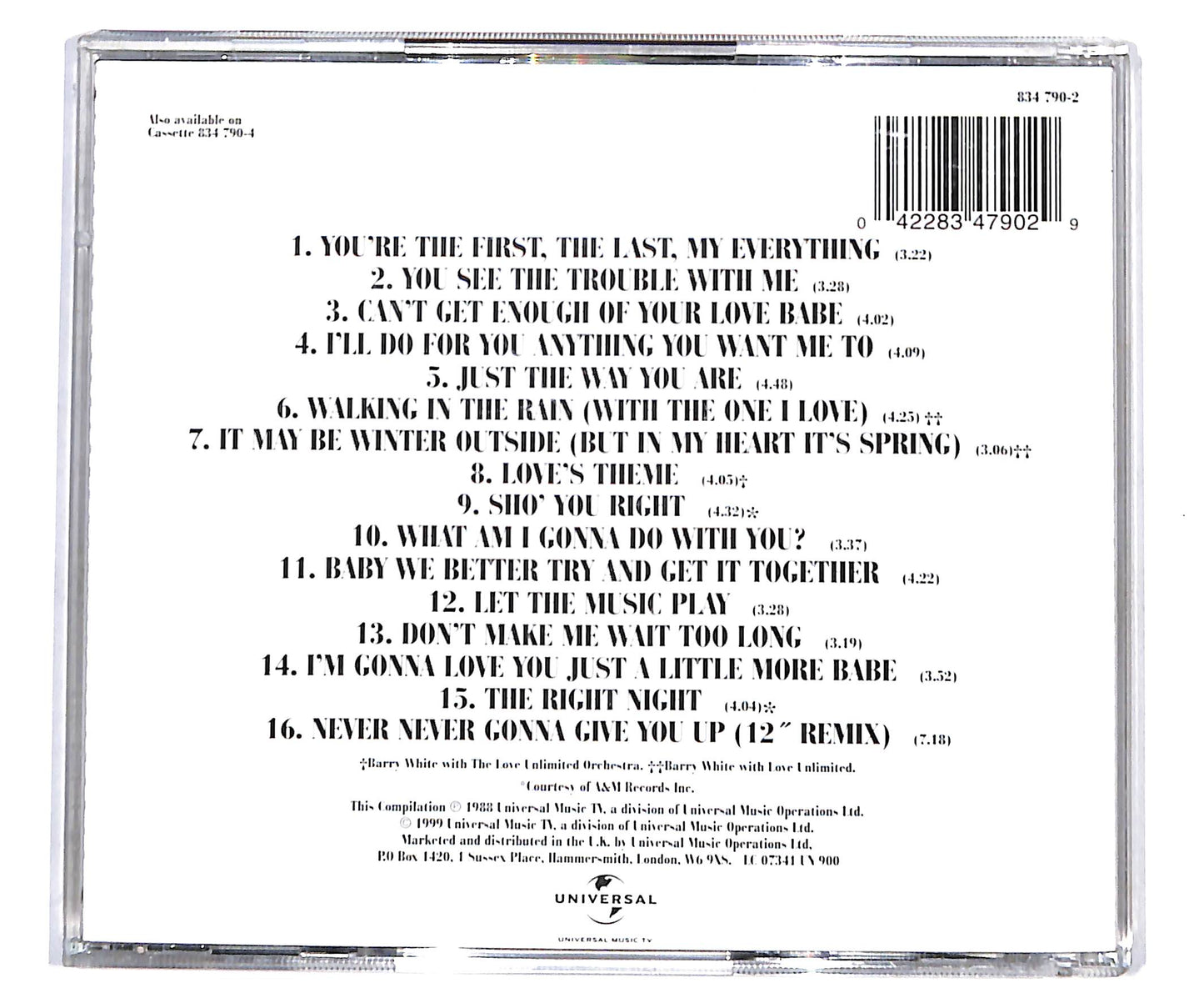 EBOND Barry White - The Collection CD CD135261