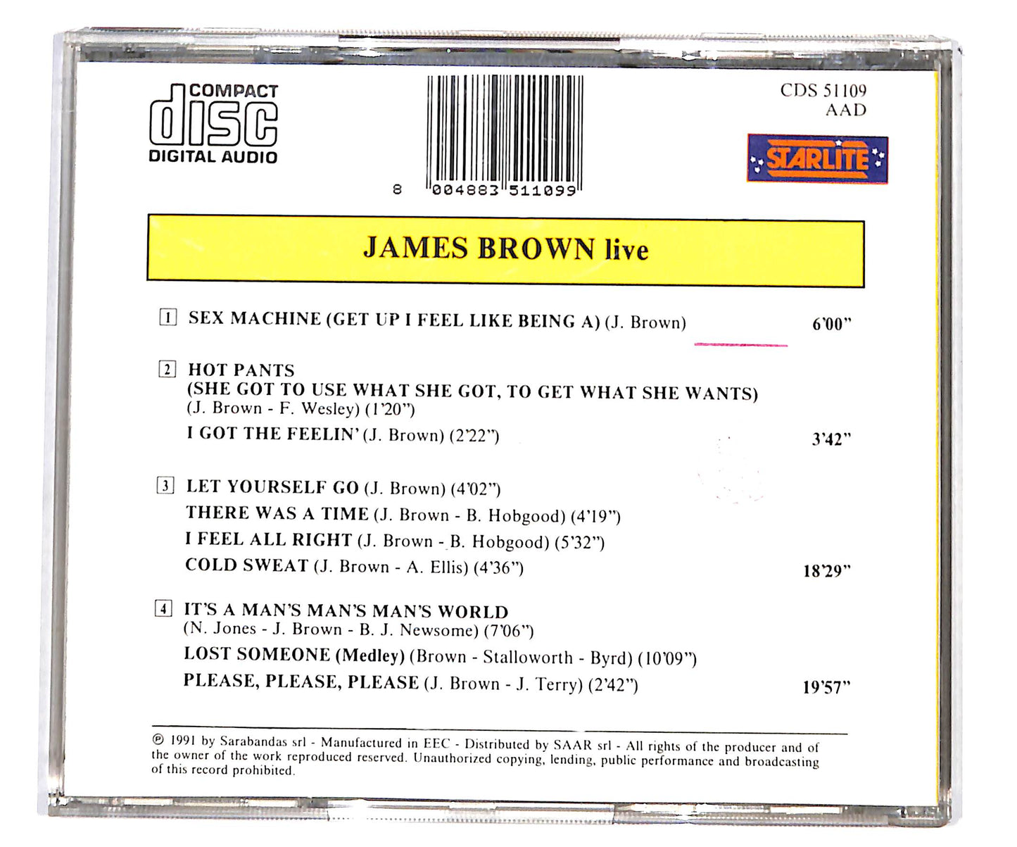 EBOND James Brown - Live CD CD135403