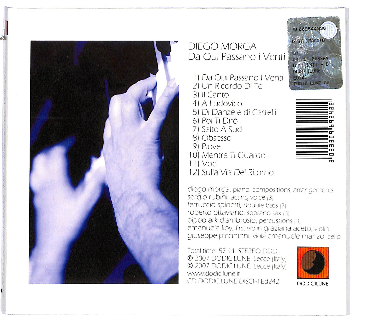 EBOND Diego Morga - Da Qui Passano I Venti CD CD135504