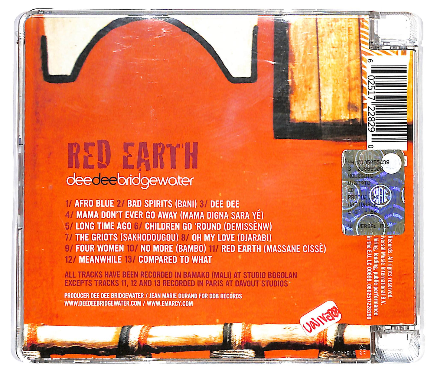 EBOND Dee Dee Bridgewater - Red Earth - A Malian Journey SJB CD CD135532