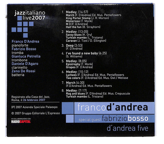 EBOND Franco D'Andrea - Jazzitaliano Live 2007 VOL 7 CD CD135553