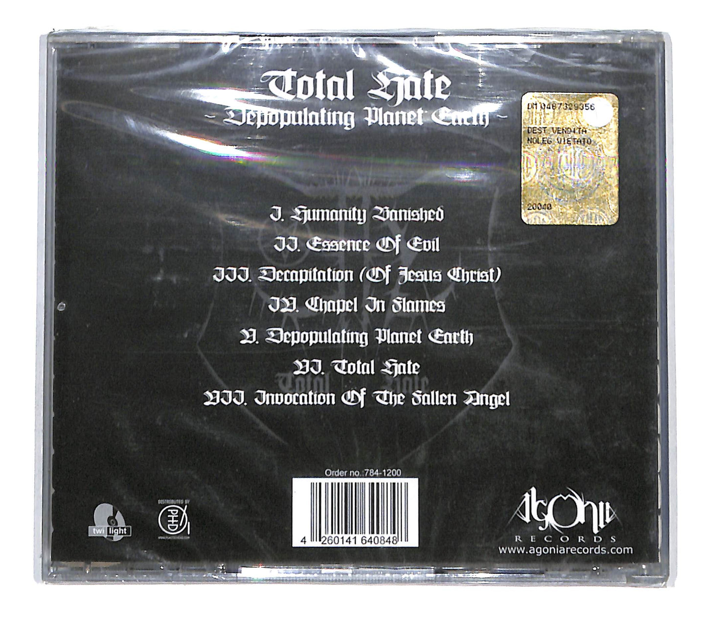 EBOND Total Hate - Depopulating Planet Earth CD CD135803