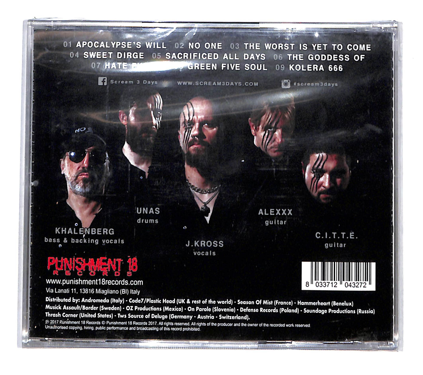 EBOND Scream 3 Days - Kolera 666 CD CD135810