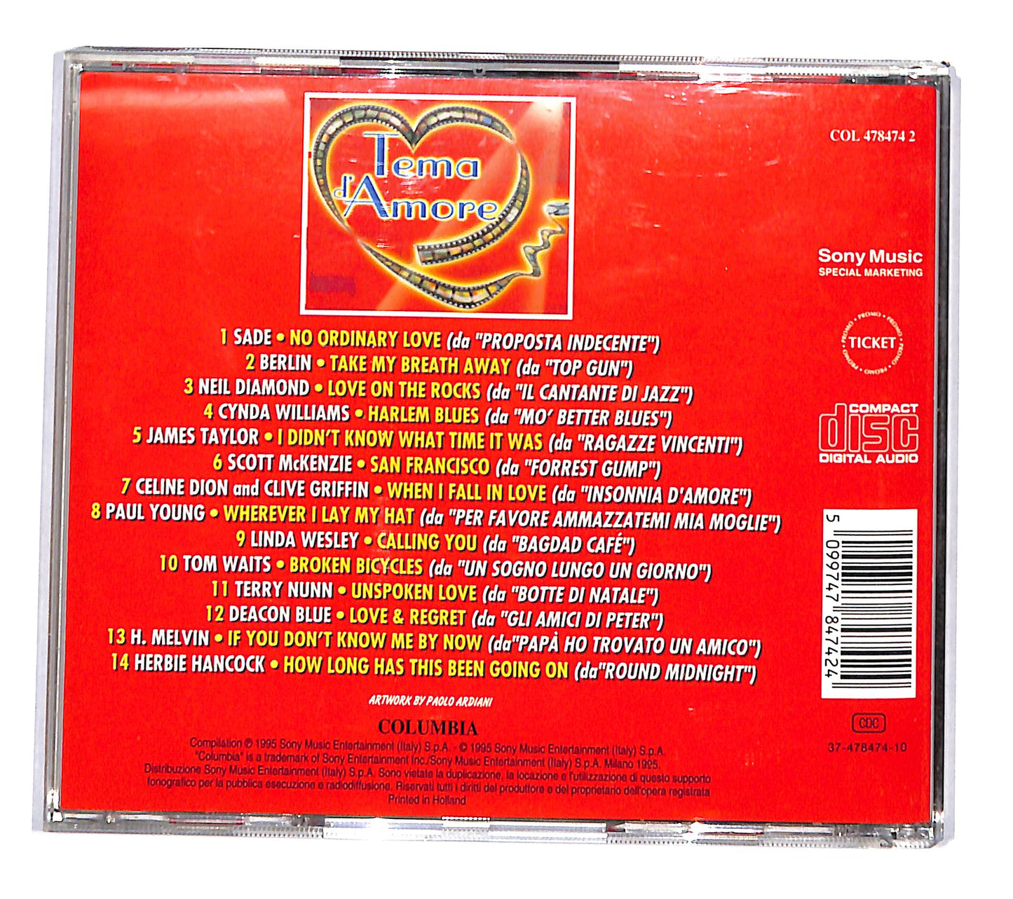 EBOND Various - Tema D'Amore CD CD135902