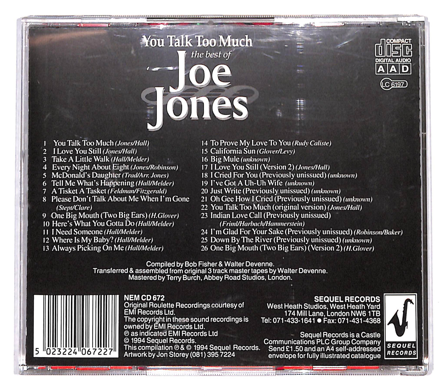 EBOND Joe Jones - You Talk Too Much - The Best Of Joe Jones CD CD136344