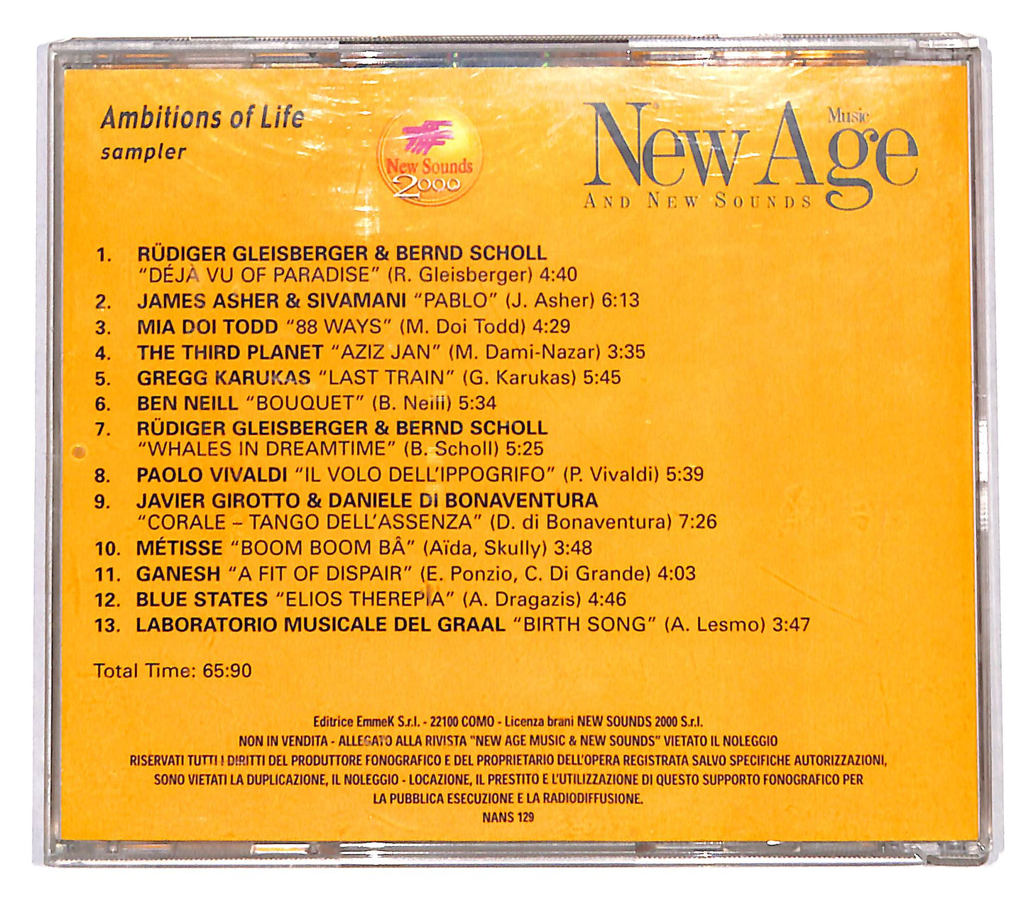 EBOND Various - New Age Music & New Sounds - 129 - Ambitions Of Life CD CD136355