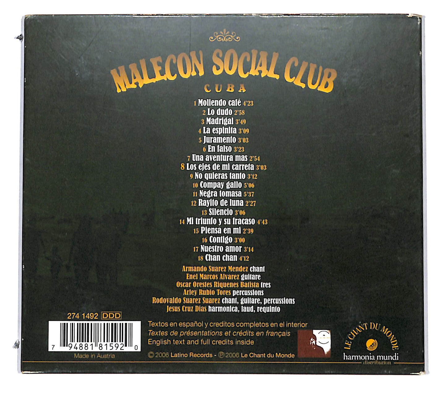 EBOND Malecon Social Club - Una Aventura Mas DIGIPACK CD CD136836
