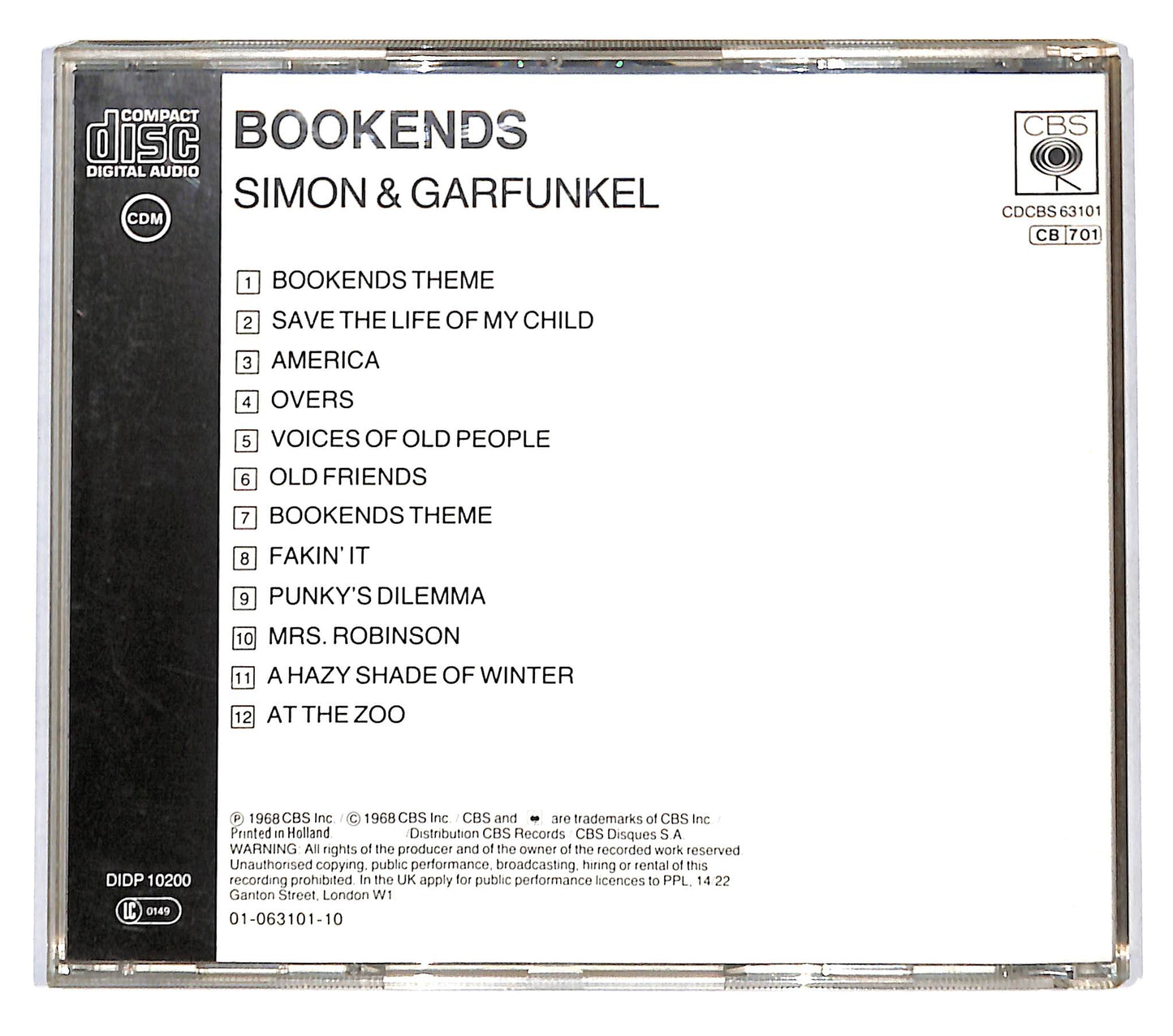 EBOND Simon & Garfunkel - Bookends CD CD136926