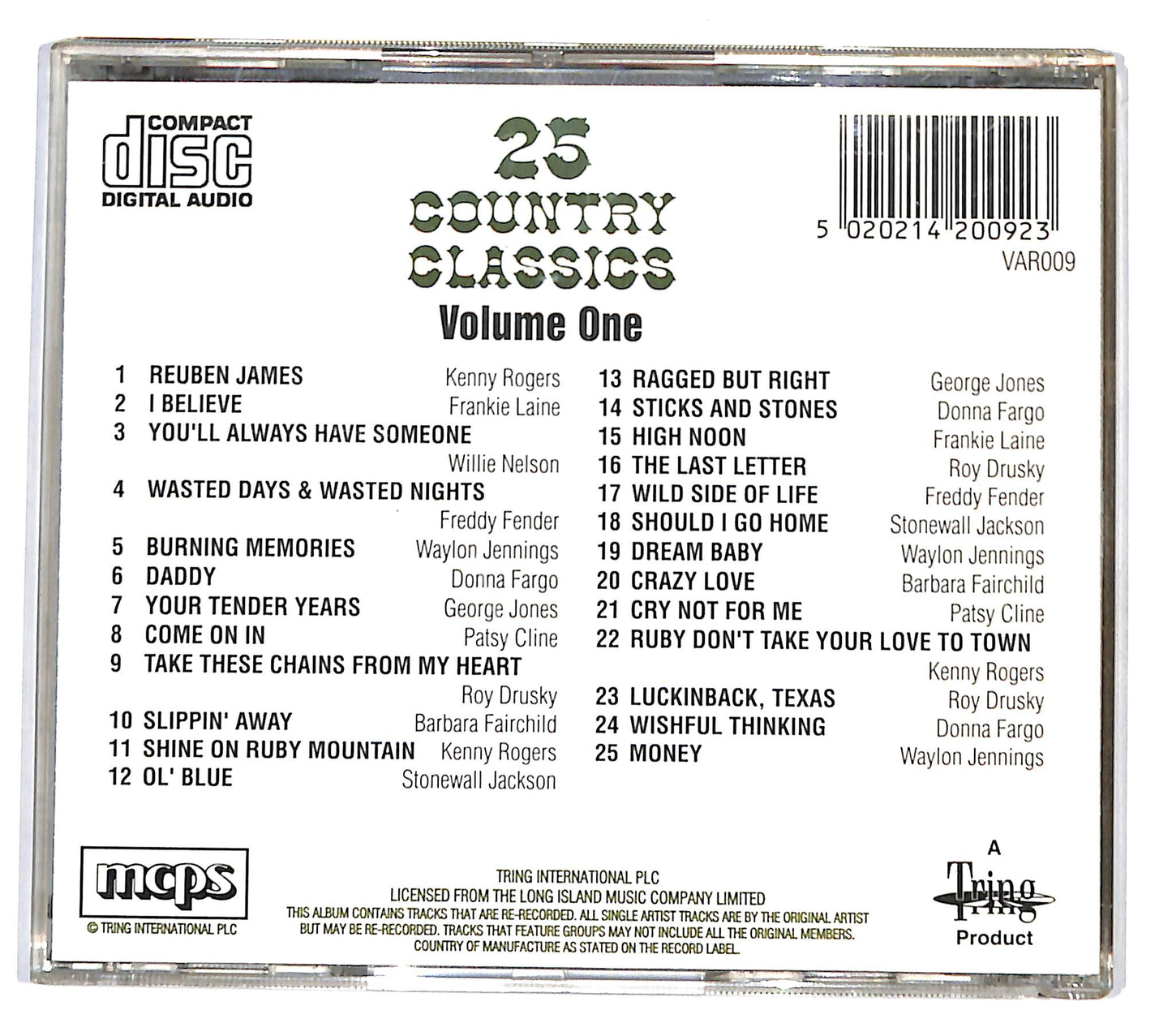 EBOND Various - 25 Country Classics Volume 1 CD CD136938