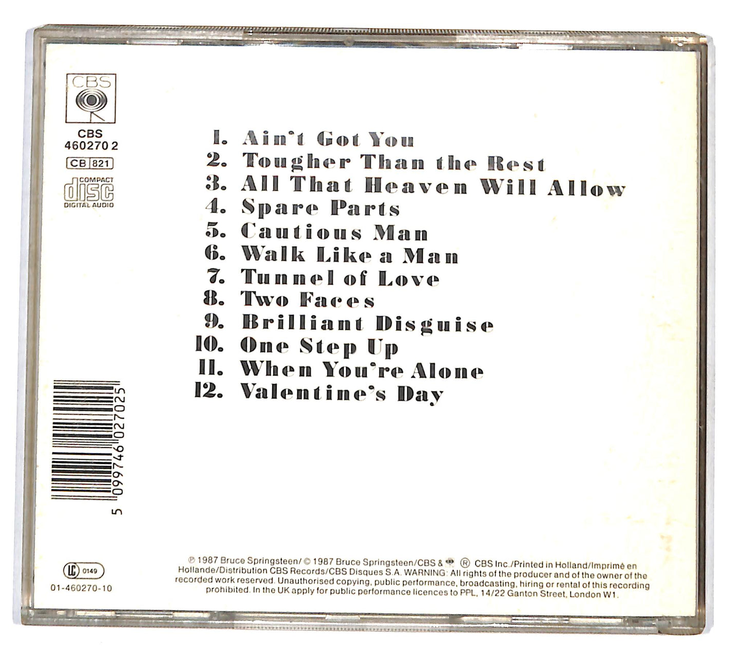 EBOND Bruce Springsteen - Tunnel Of Love CD CD137010