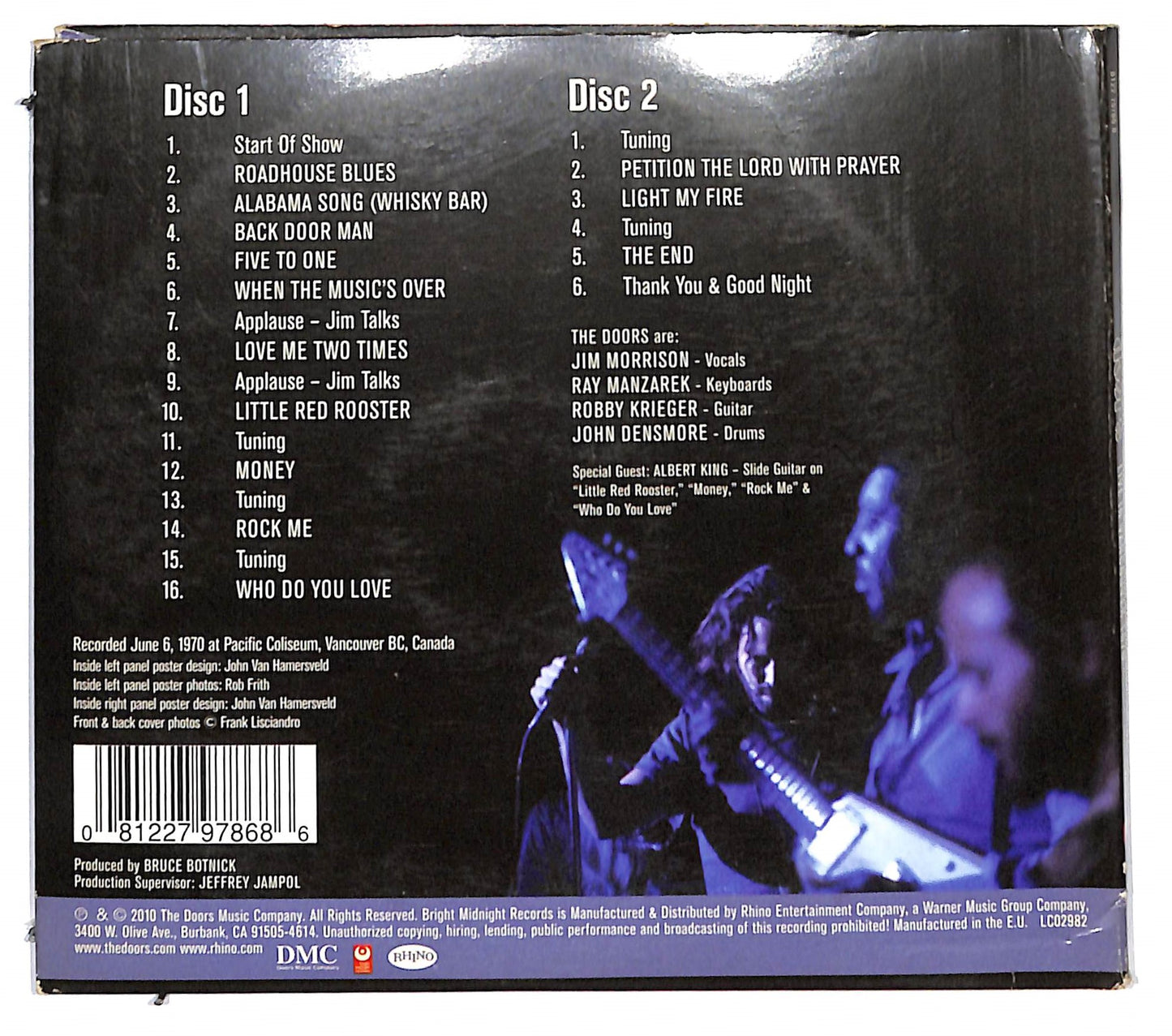 EBOND The Doors - Live In Vancouver 1970 DIGIPACK CD CD137025