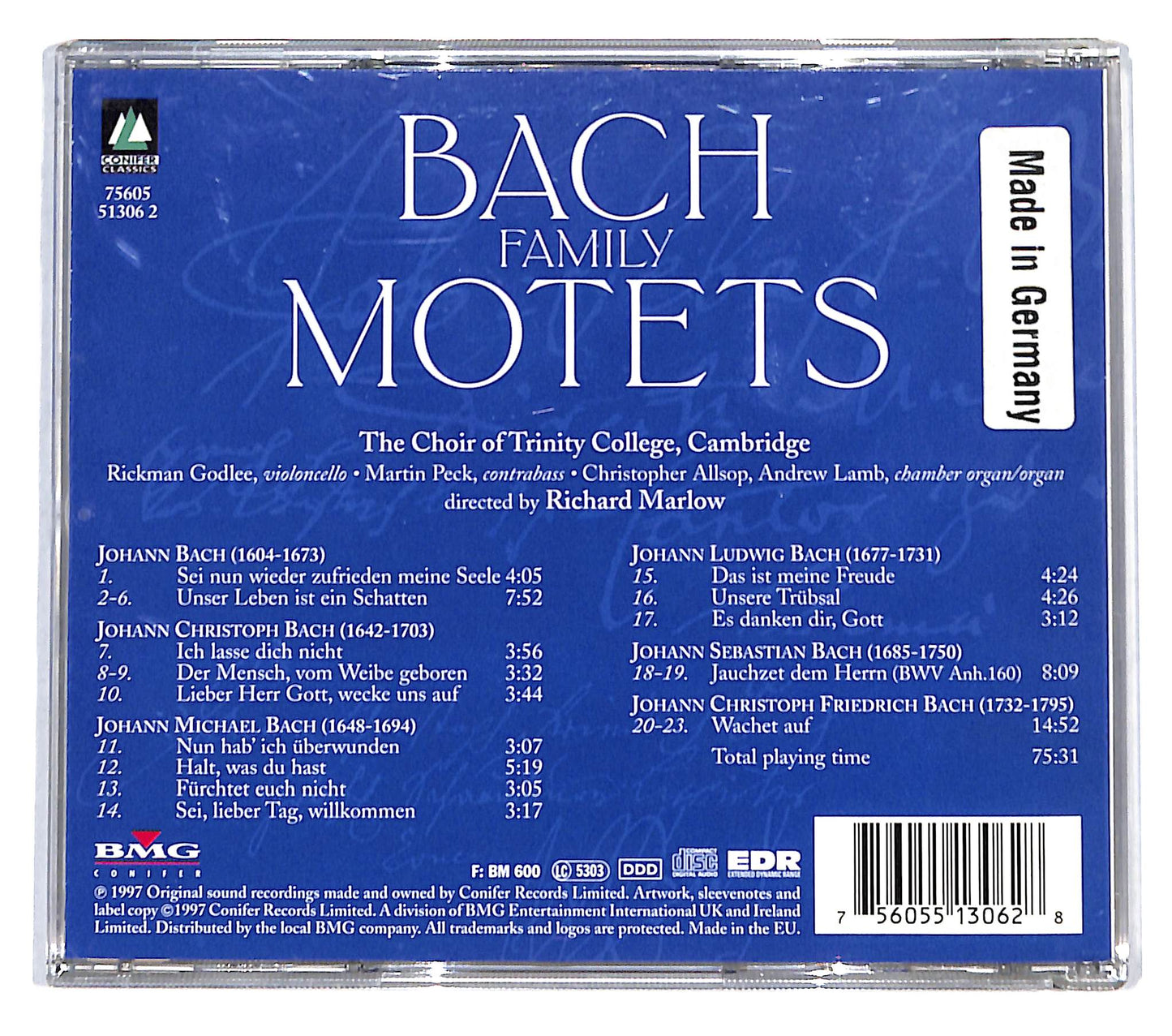 EBOND The Bach Family - Motets CD CD137052
