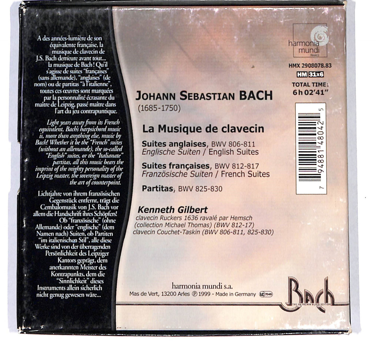 EBOND J.S. Bach - La Musique De Clavecin - Gilbert CD CD137121
