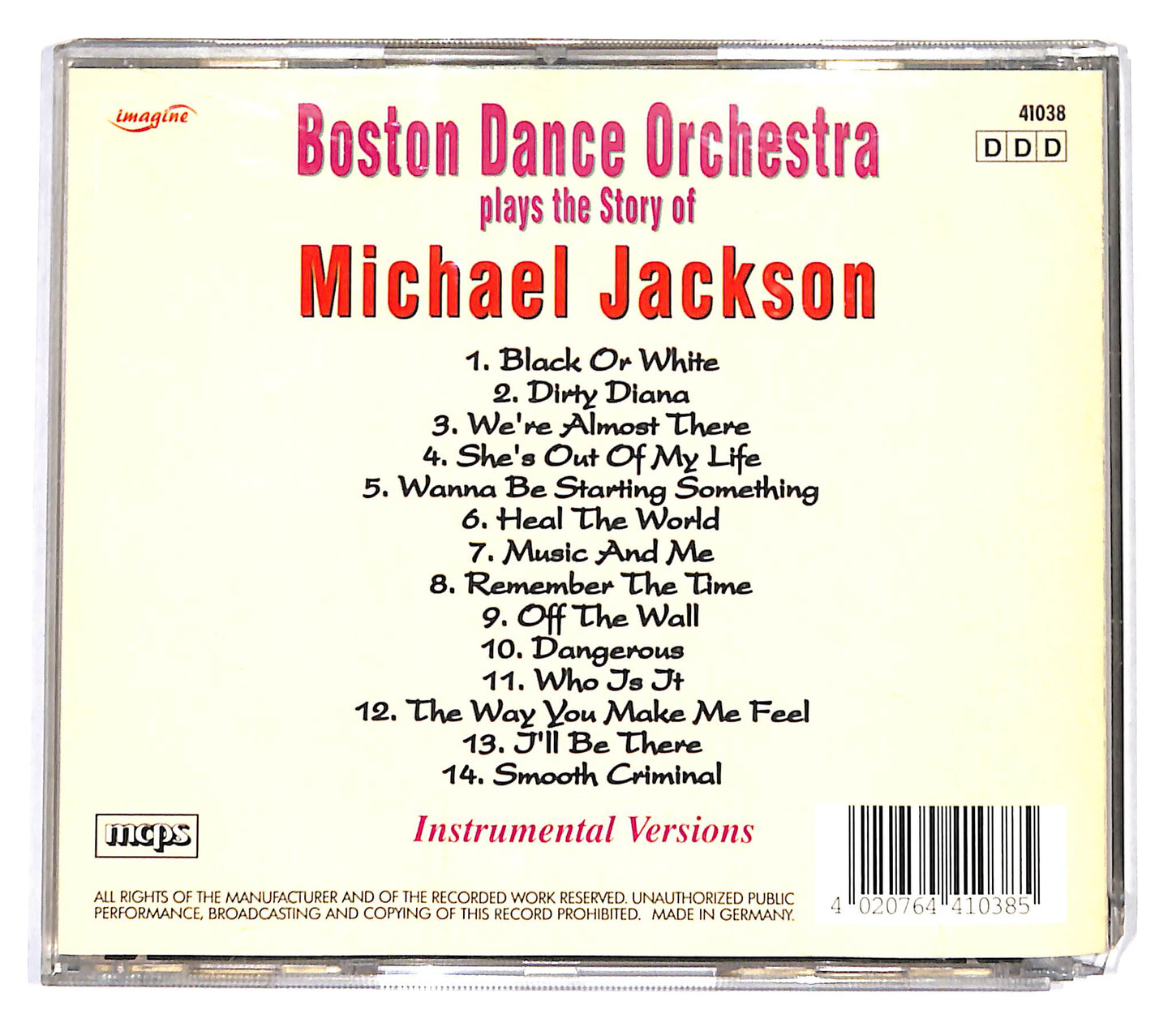 EBOND Boston Dance Orchestra - Michael Jackson The Story Vol 2 CD CD137132