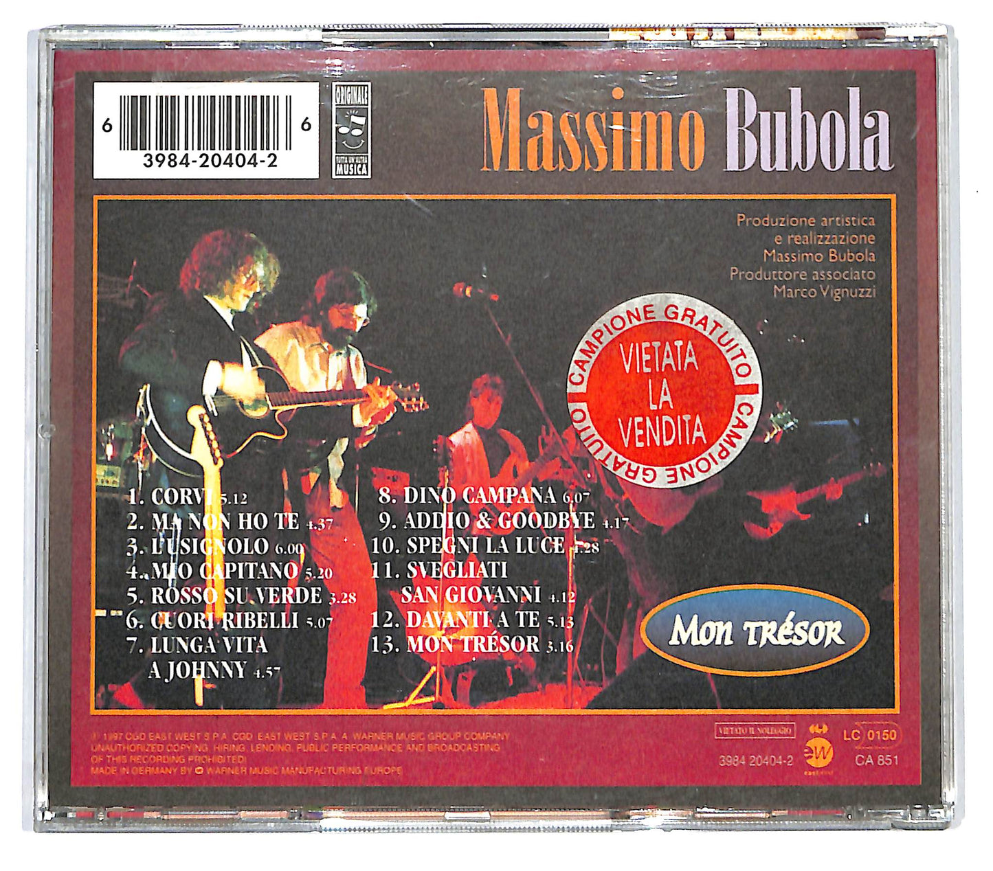 EBOND Massimo Bubola - Mon Tresor CD CD137216
