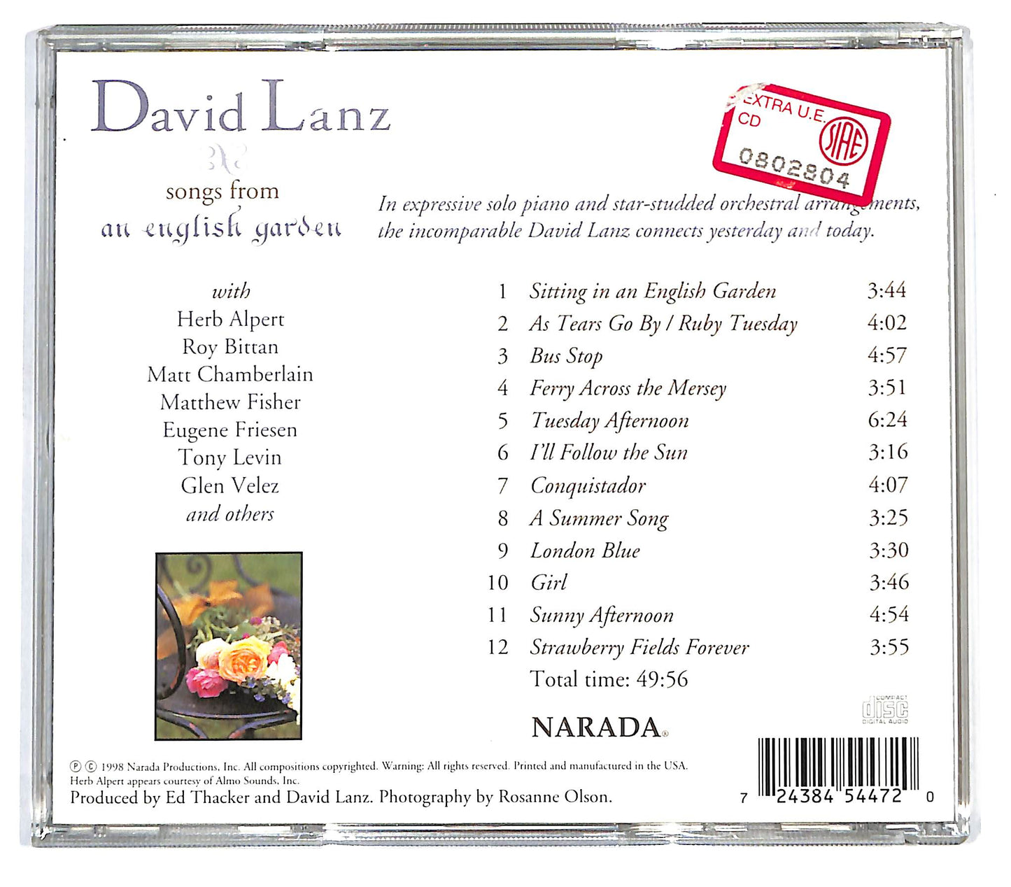 EBOND David Lanz - Songs From An English Garden CD CD137220