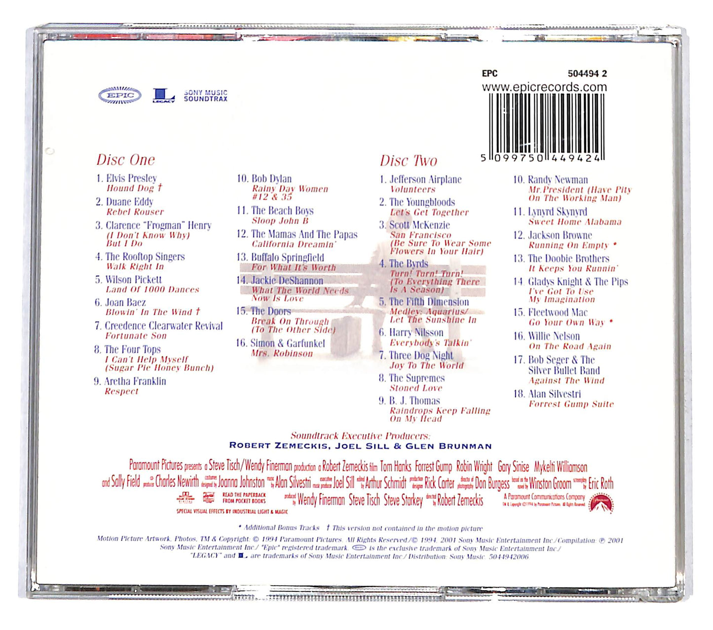 EBOND Various - Forrest Gump (The Soundtrack) CD CD137419