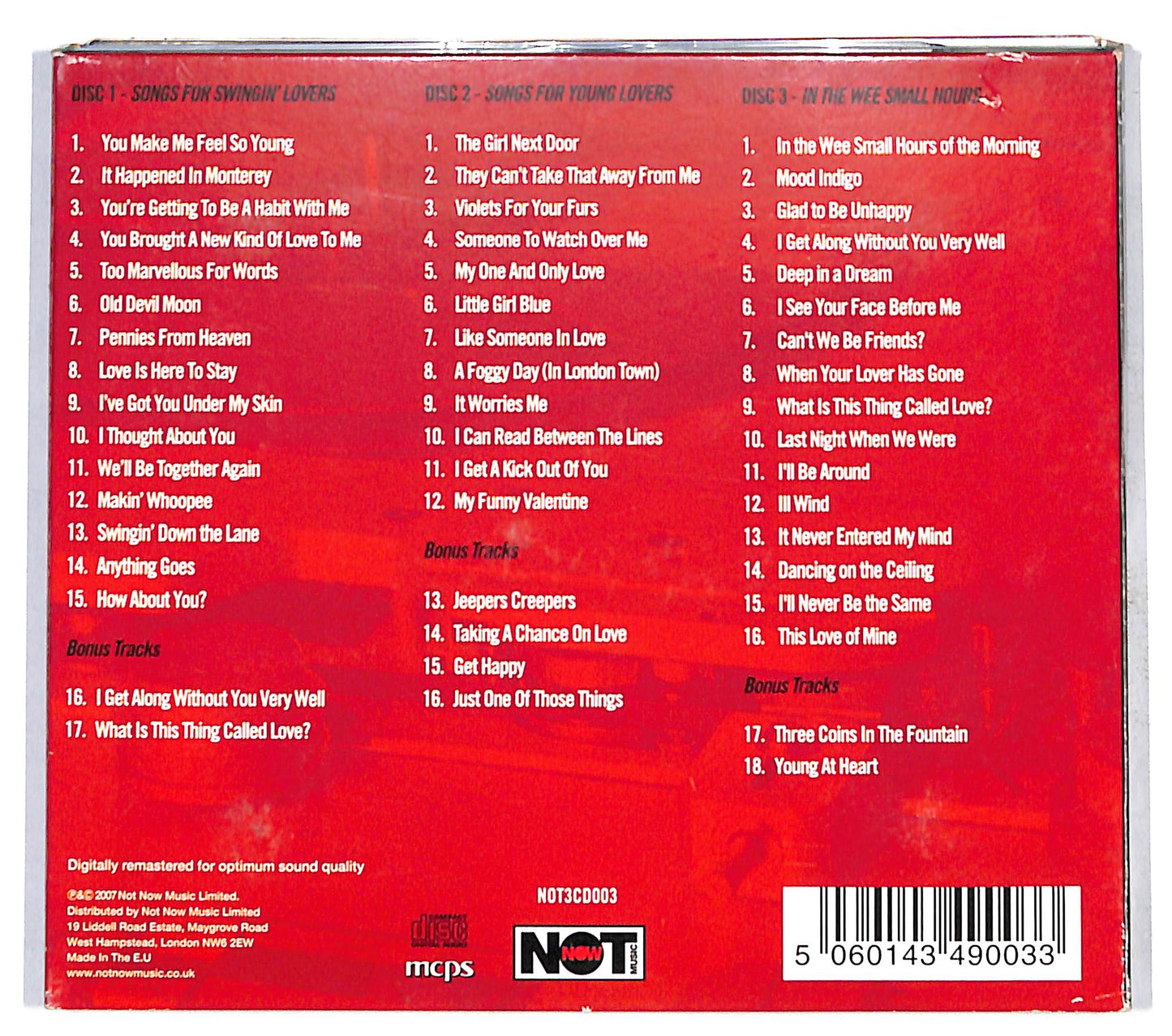 EBOND Frank Sinatra - Three Original Hit Albums DIGIPACK CD CD137428