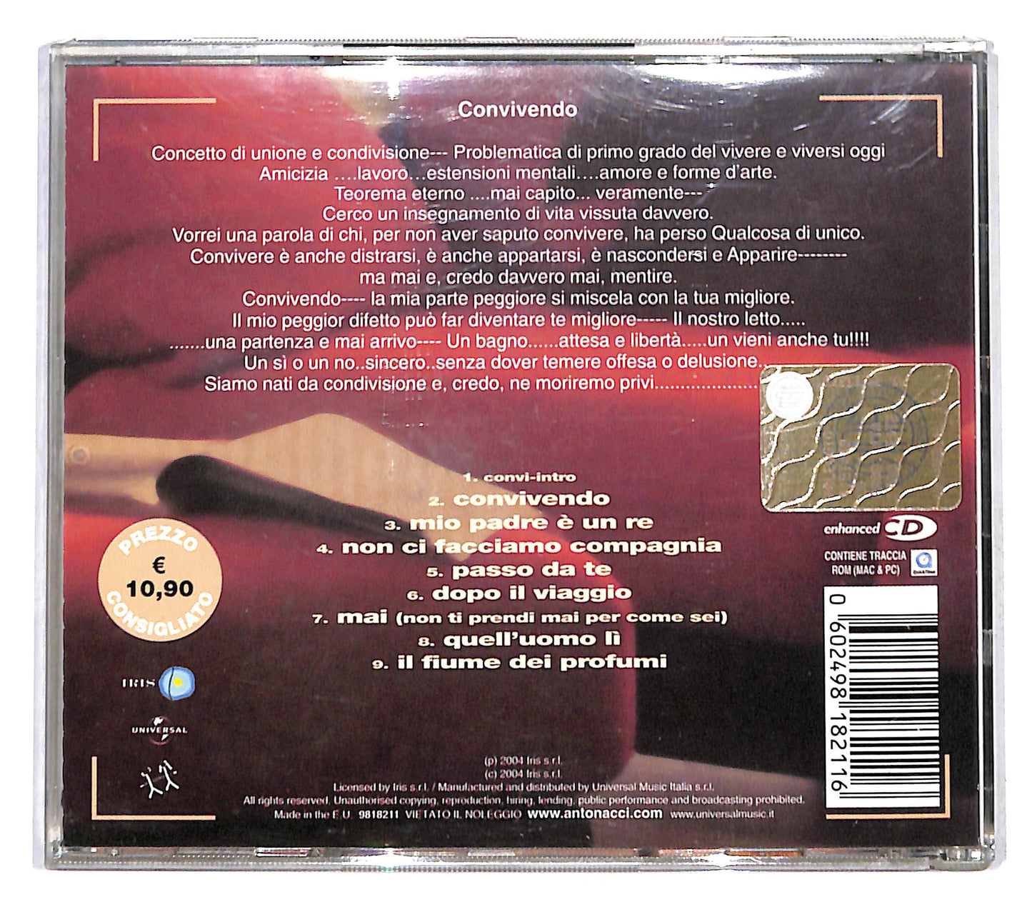 EBOND Biagio Antonacci - Convivendo (Parte 1) CD CD137443