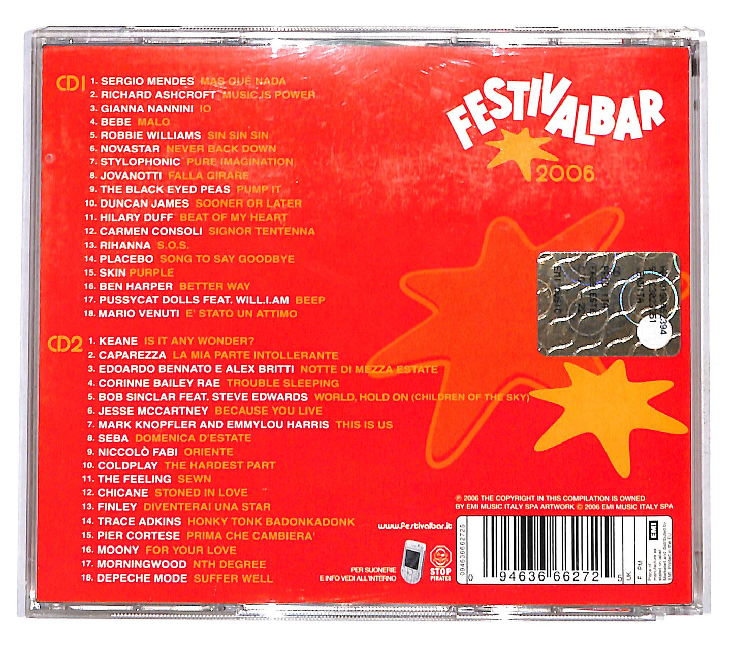 EBOND Festivalbar 2006 - Compilation Rossa CD CD137510