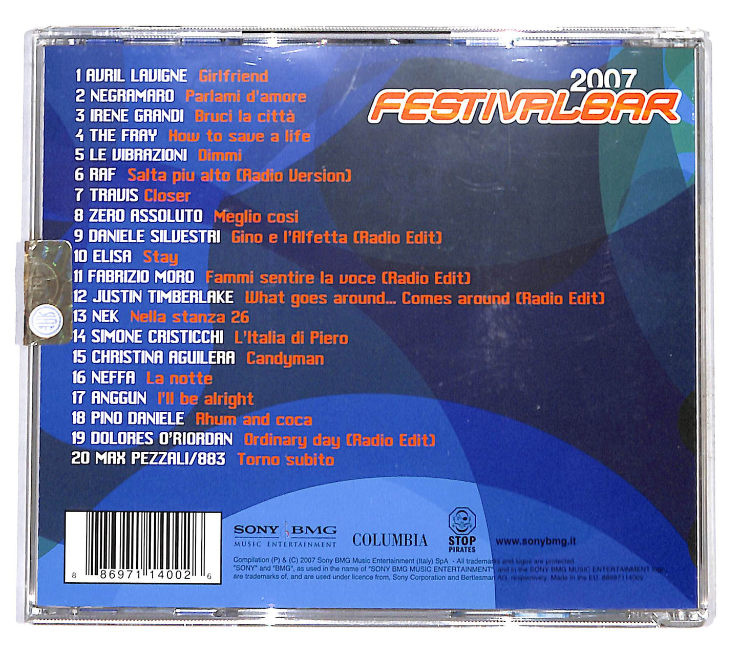 EBOND Various - Festivalbar 2007 - Compilation Blu CD CD137532