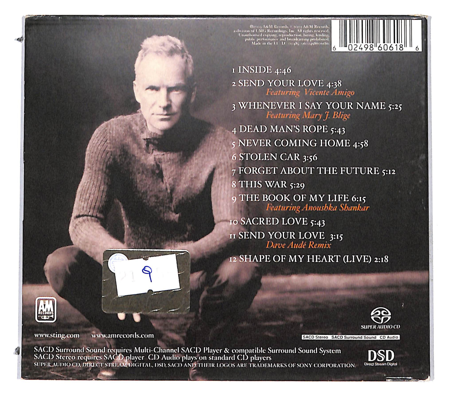 EBOND Sting - Sacred Love DIGIPACK CD CD137545