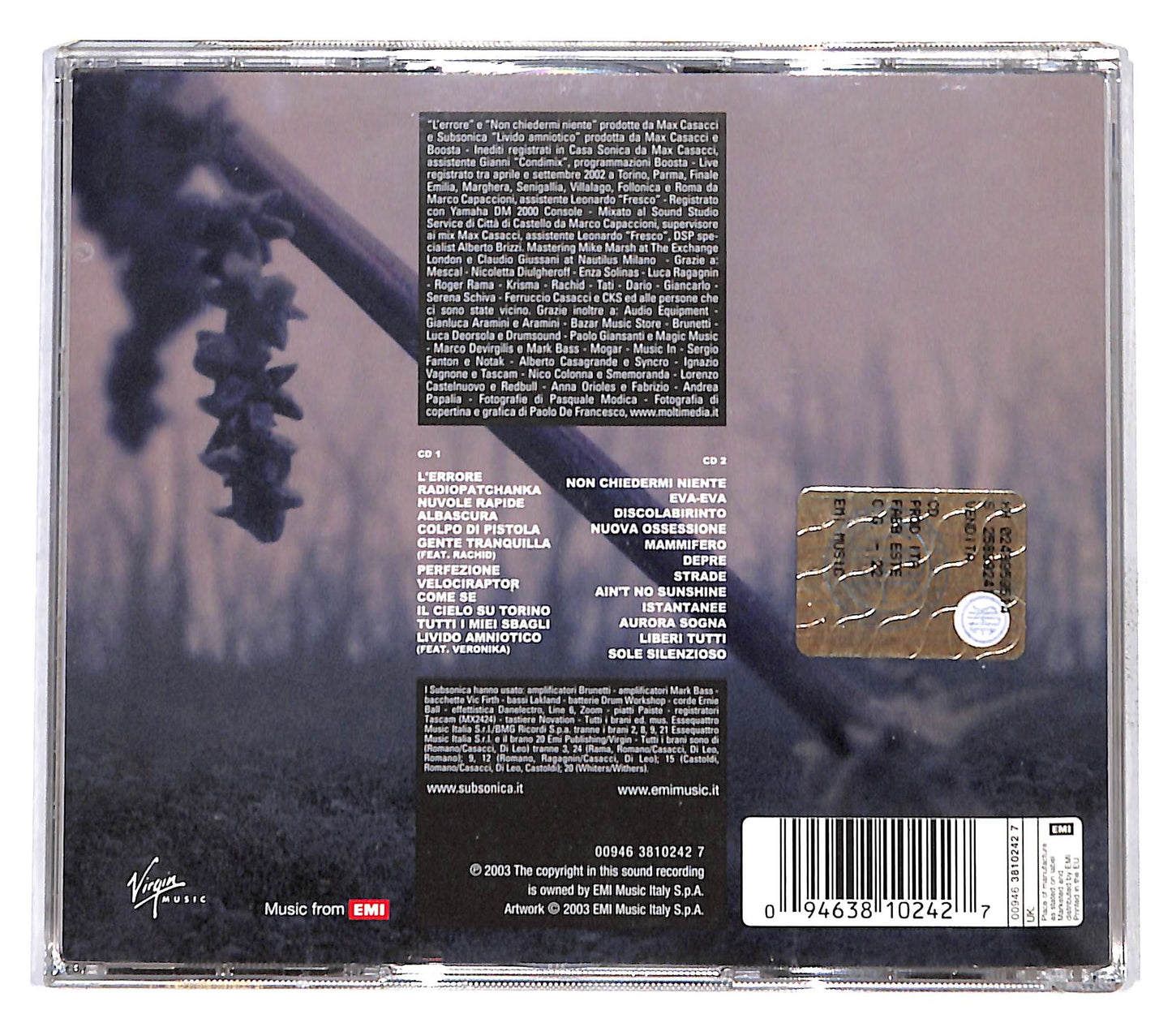 EBOND Subsonica - Controllo Del Livello Di Rombo CD CD137620